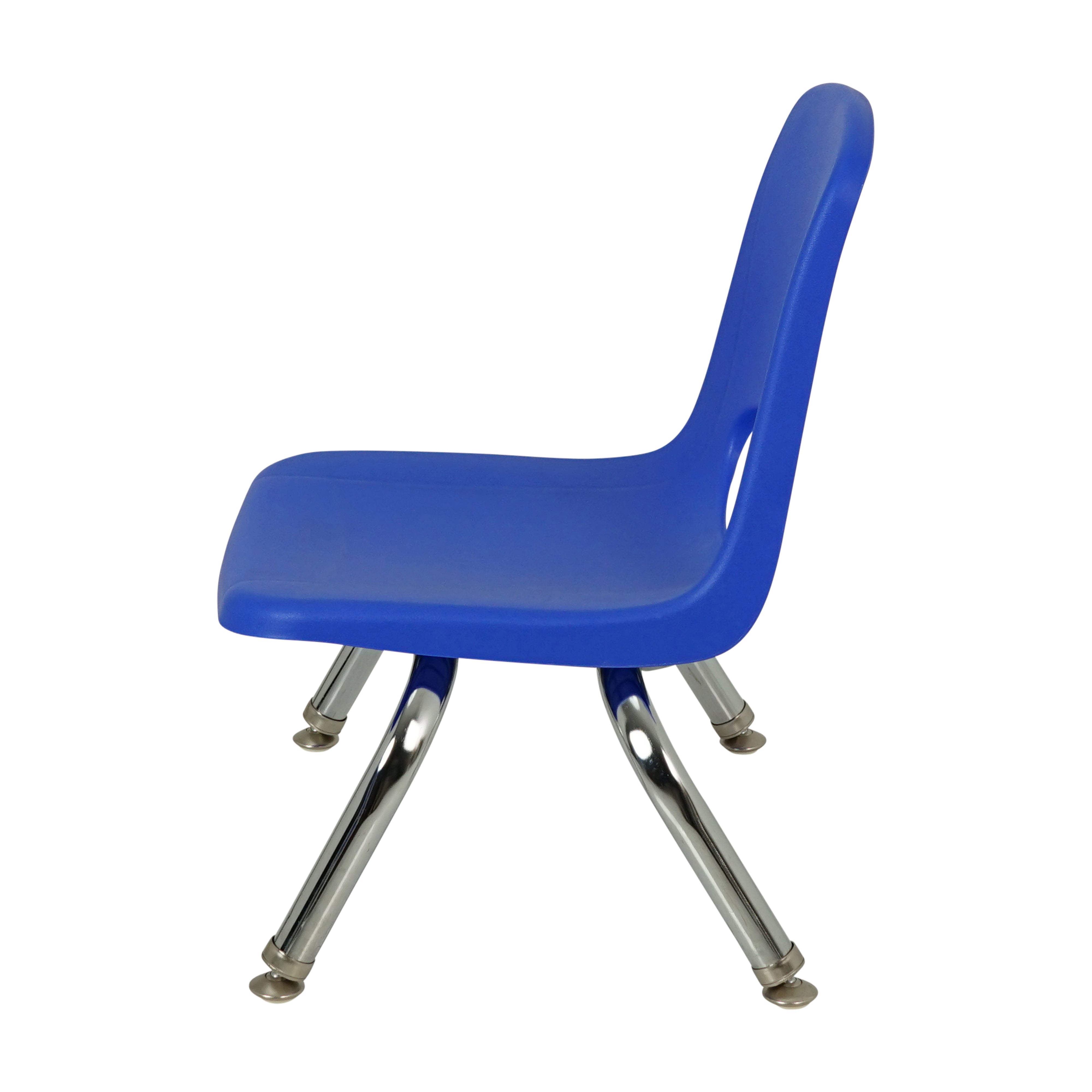 8" Stack Chair with Swivel Glides - Blue
