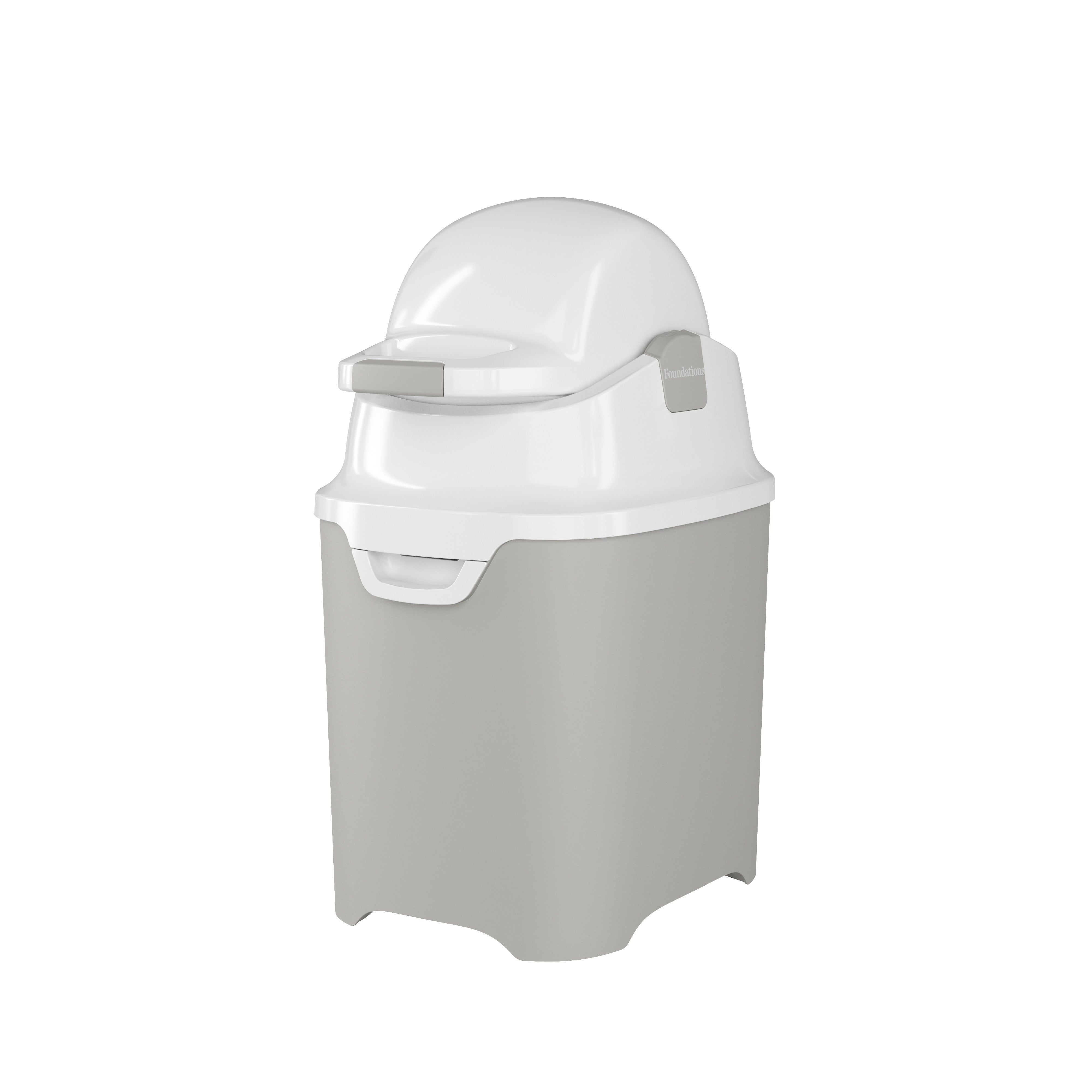 Foundations Mini Diaper Pail, Gray