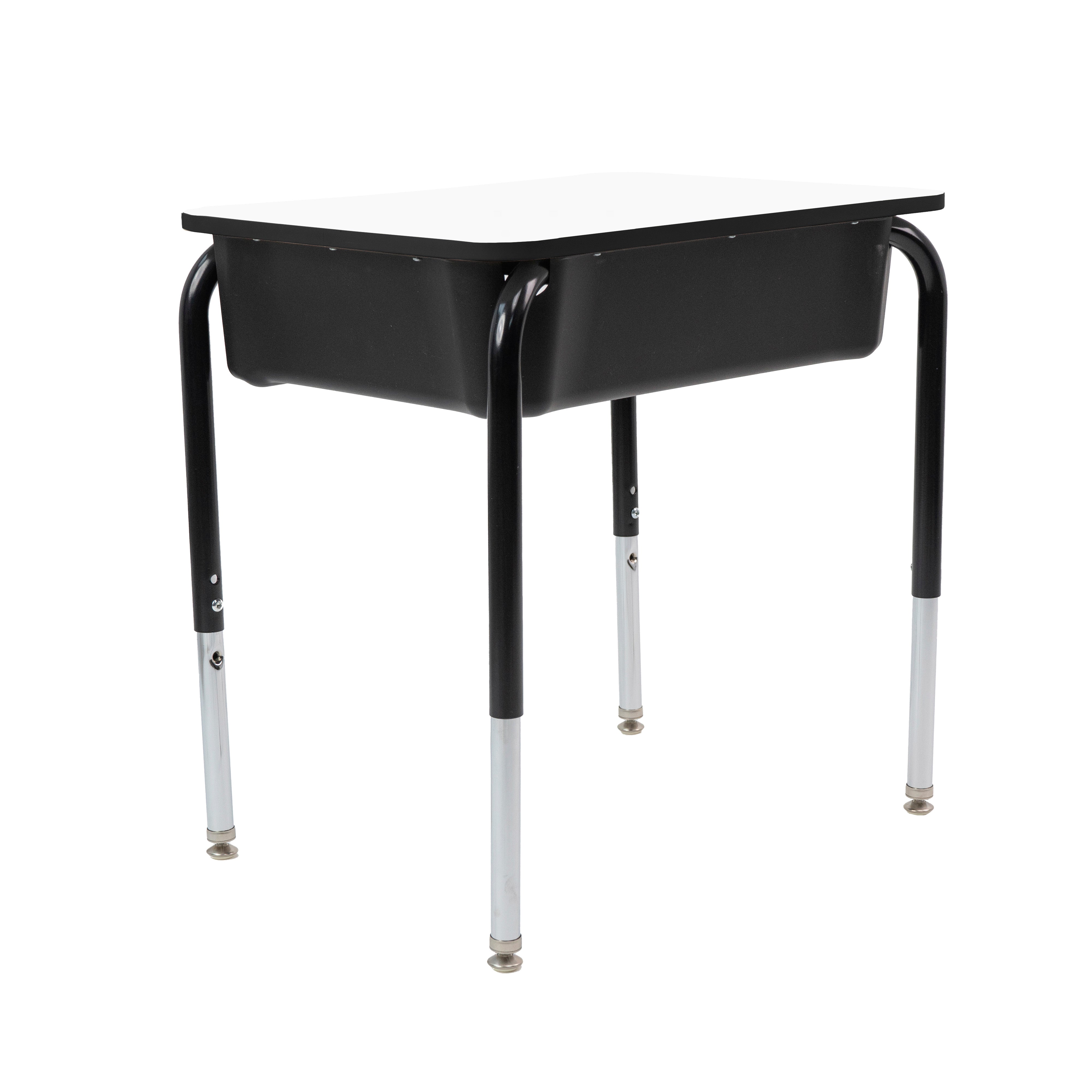 18" x 24" Belly Curve Open Front Desk with Book Box, 2-pack - Whiteboard/Black
