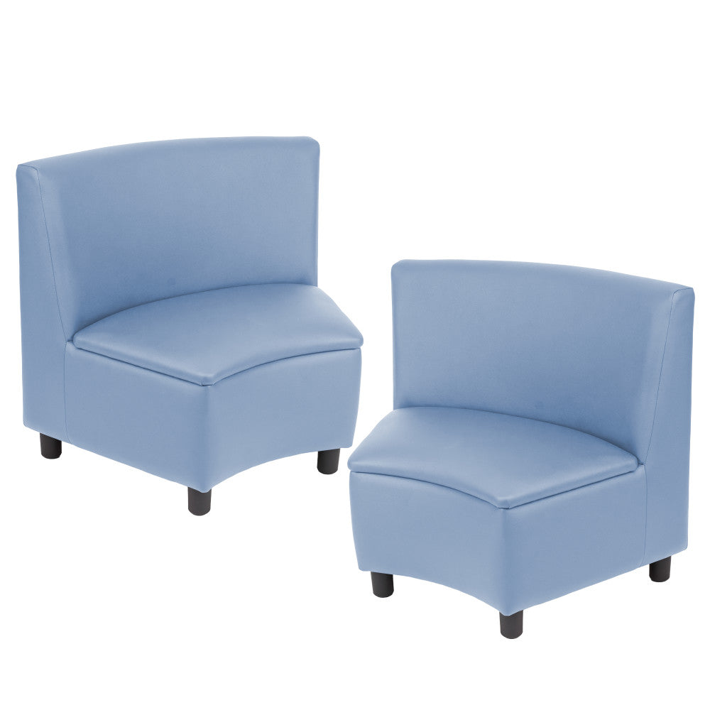 Kid Comfort Collective Modular Wedge Chairs, 2-Piece - Powder Blue