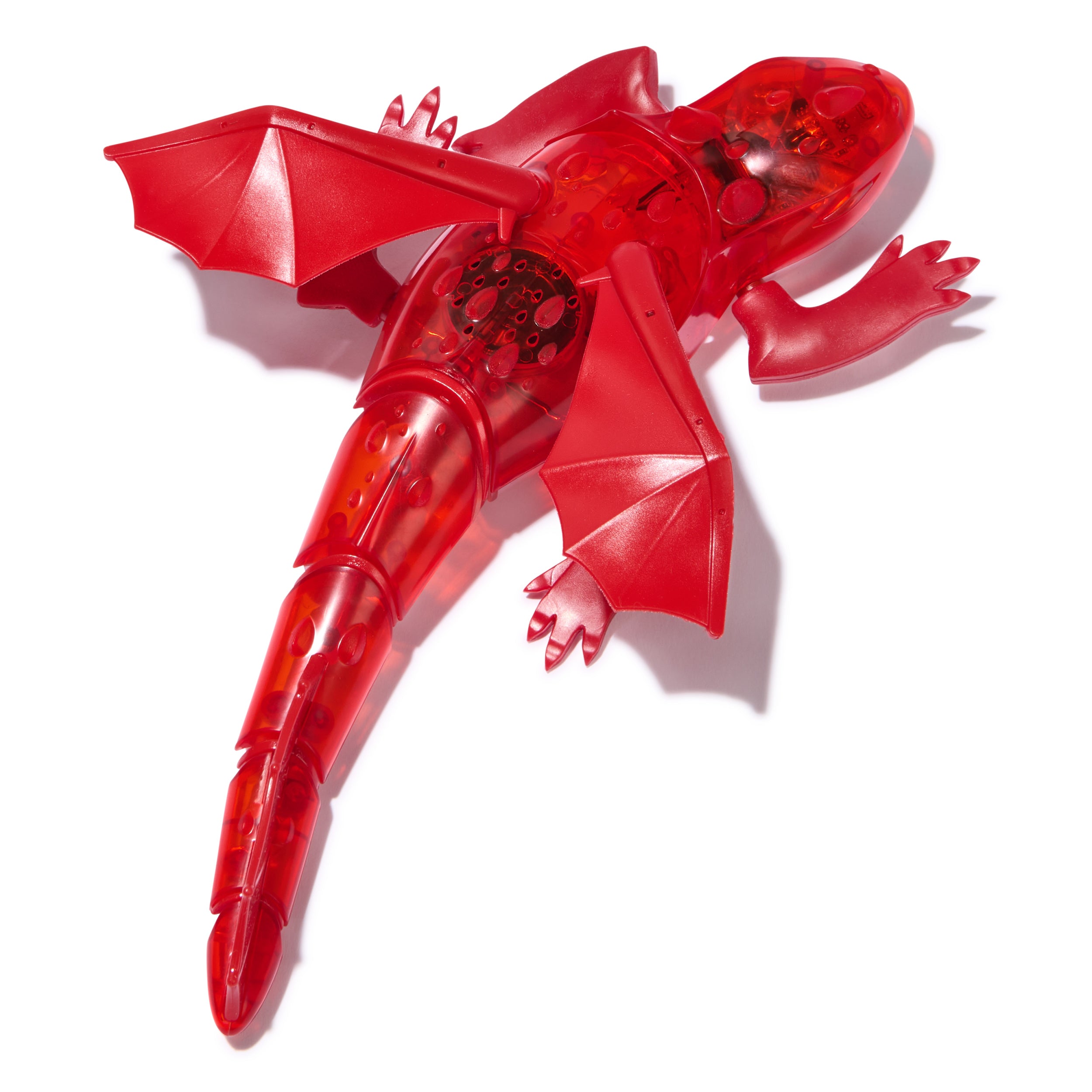 HEX BOTS Remote Control Dragon, Rechargeable Robot Dragon Toys for Kids, Adjustable Robotic Dragon Figure Toys for Boys & Girls Ages 4 & Up, Red