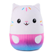 Gabby’s Dollhouse Official Cakey Cat Squishy Plush Toy, Cat Stuffed Animal, Squishy Toys for Ages 1 & Up, White, 8”