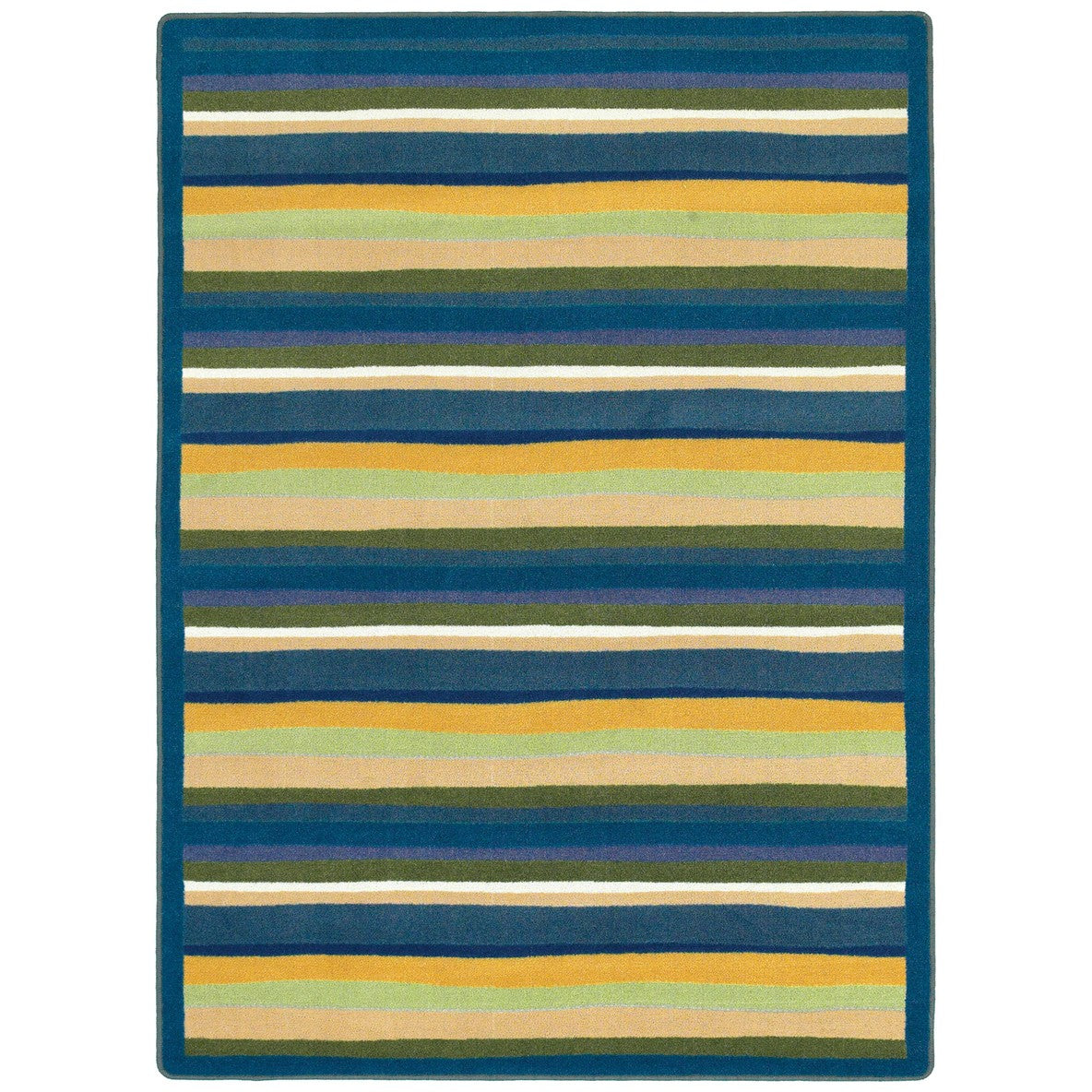 Yipes Stripes 7'8" x 10'9" area rug in color Bold