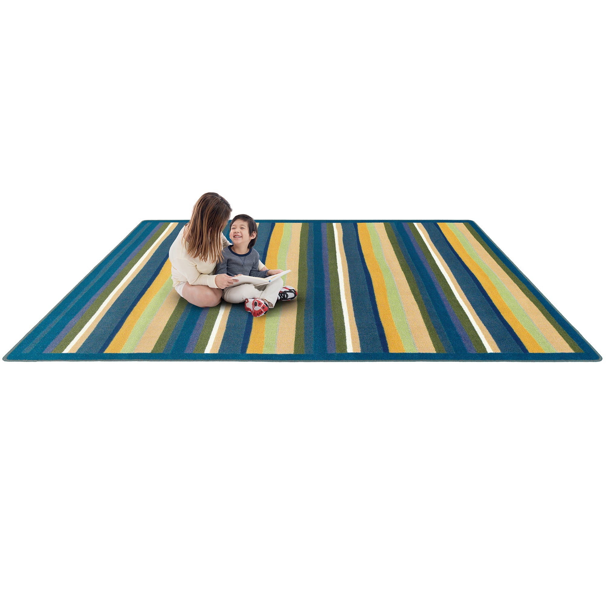 Yipes Stripes 3'10" x 5'4" area rug in color Bold