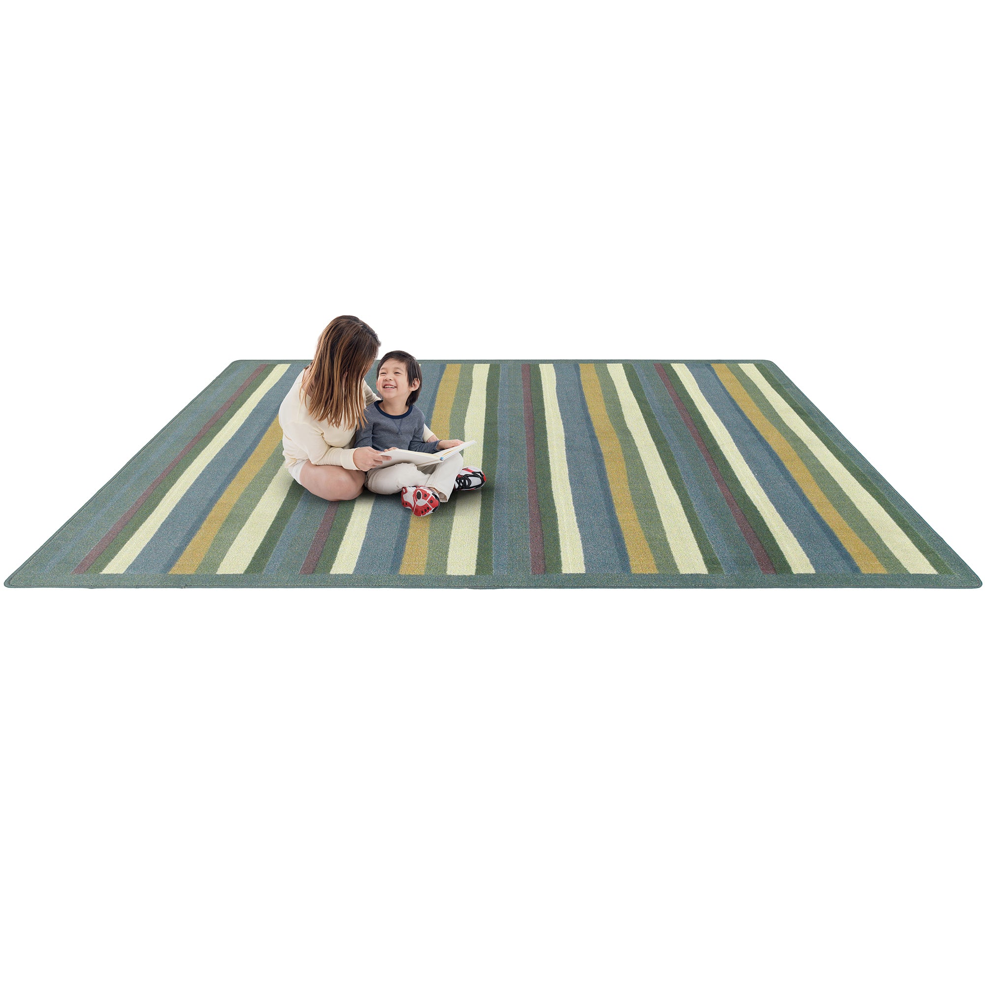 Yipes Stripes 3'10" x 5'4" area rug in color Soft