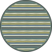 Yipes Stripes 5'4" Round area rug in color Soft