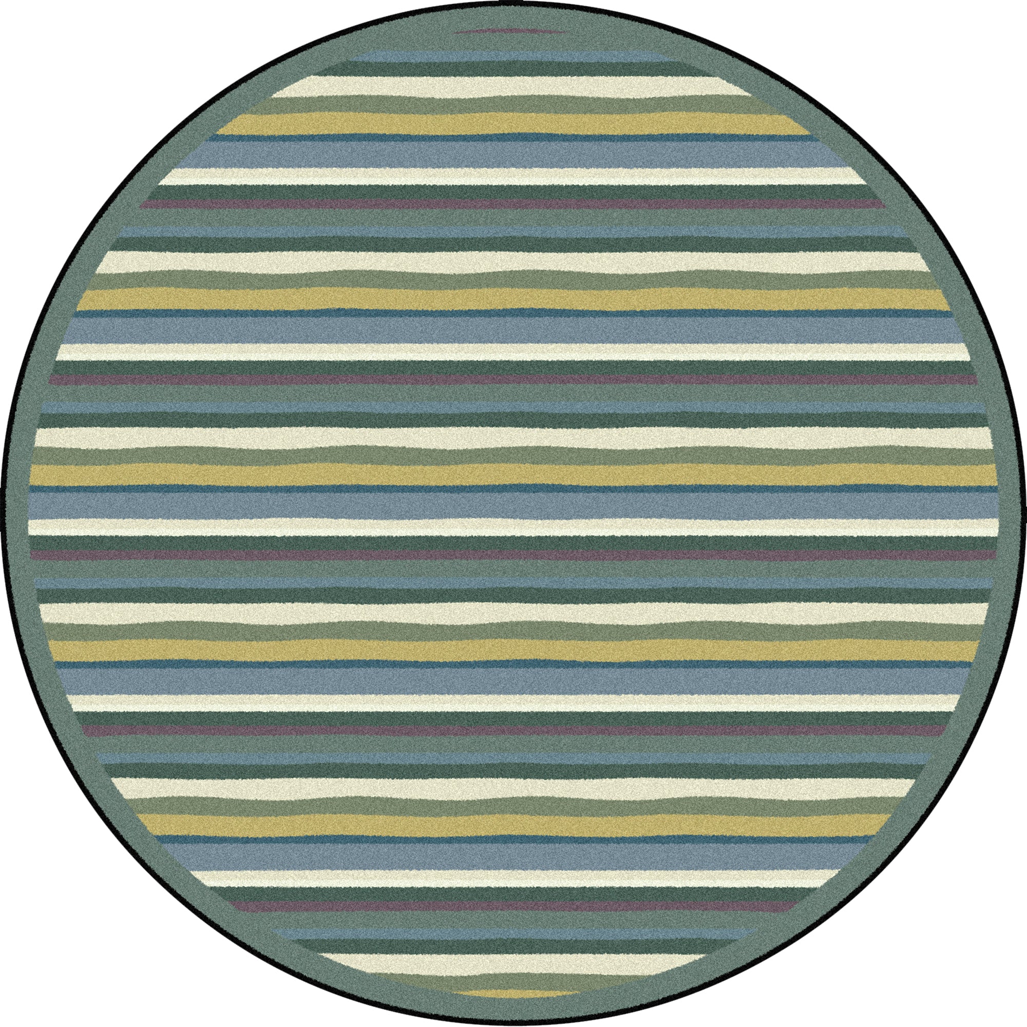 Yipes Stripes 13'2" Round area rug in color Soft