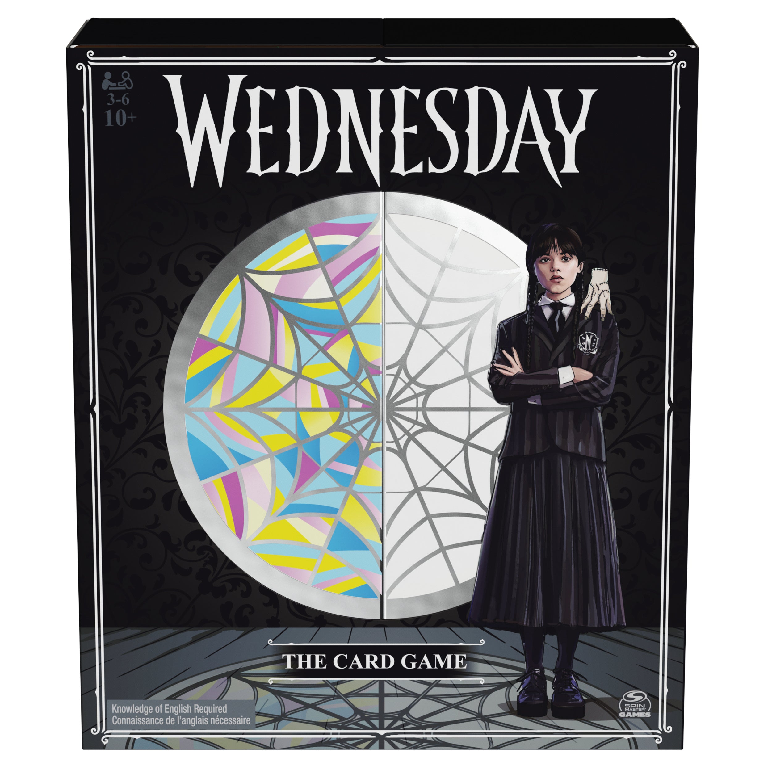 Spin Master Games, Wednesday Card Game, Premium Foil Cards From the Hit TV Series, Wednesday Collectibles, Goth Gifts, for Kids & Family, 3-10 Players, for Ages 10 & Up