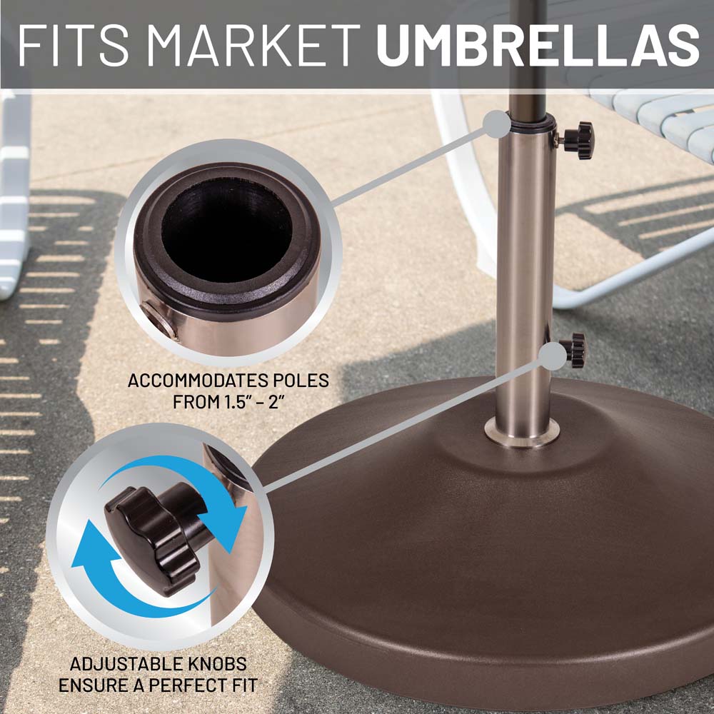 Fillabe Free Standing Commercial Umbrella Base (Bronze)