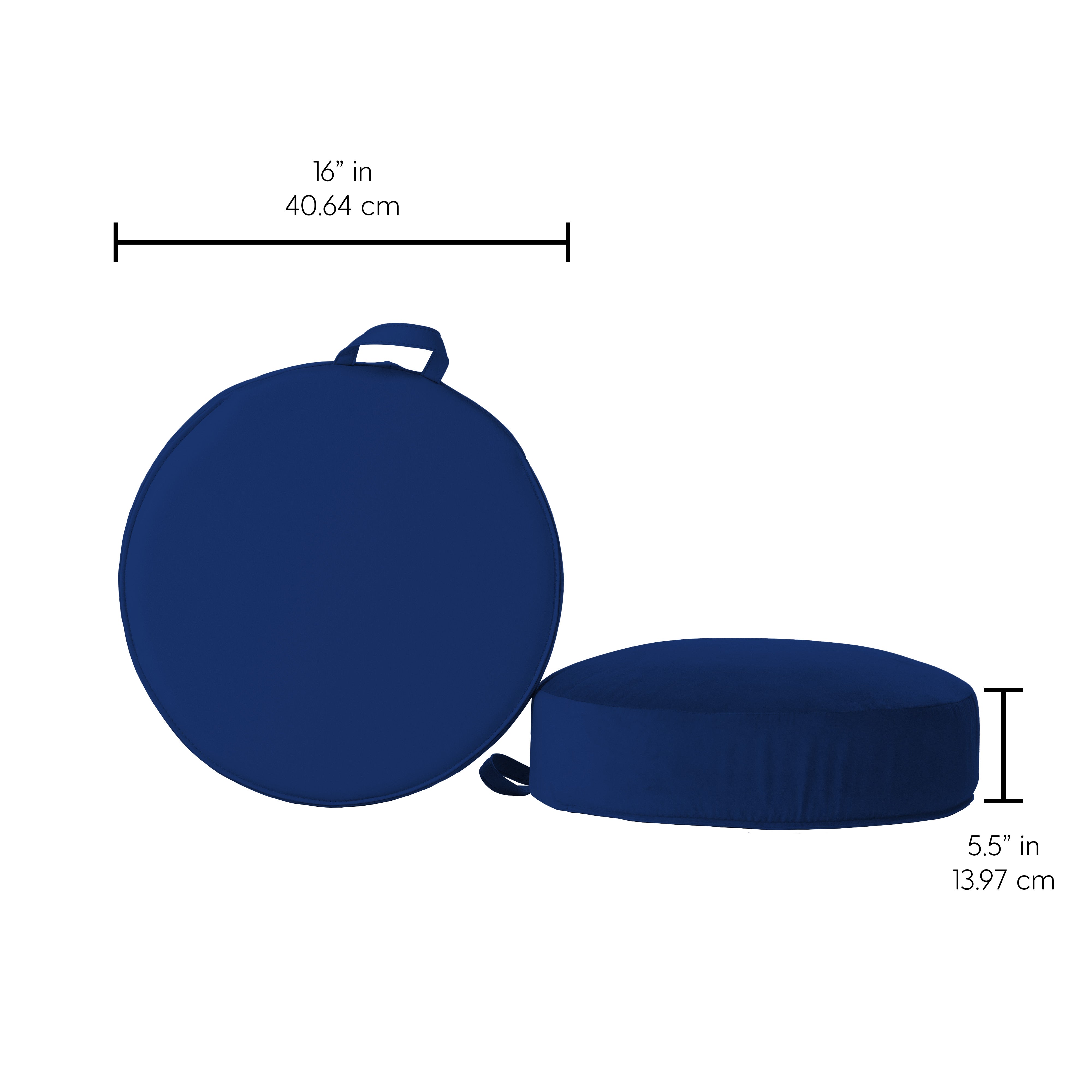 Overstuffed Microfiber Floor Cushions, 2-Piece - Eclipse