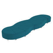 Pro Series Connect Curved Swell Backless Seating, 16-Piece Set - Teal