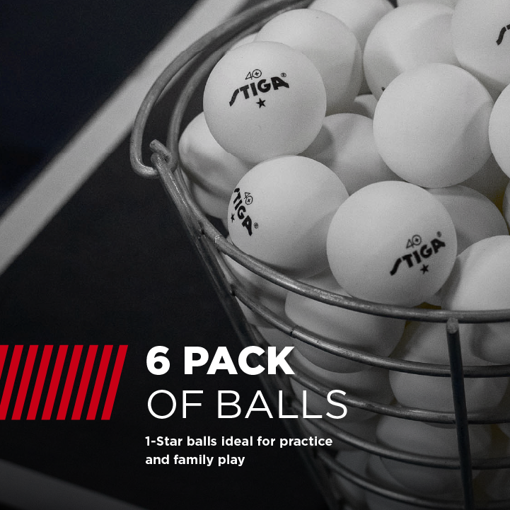 STIGA 1-Star White Balls (6-pack)