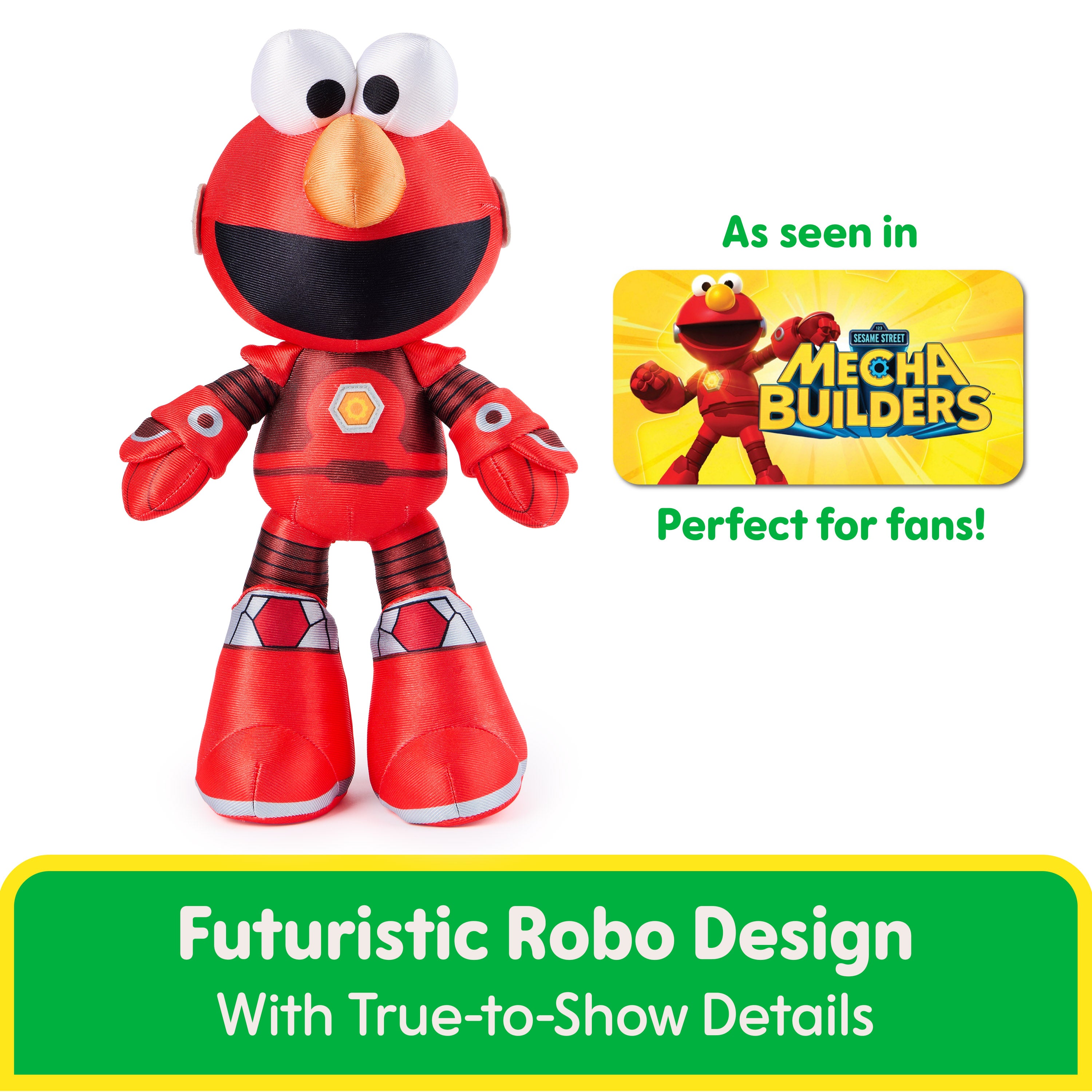 GUND Sesame Street Official Mecha Builder Elmo Plush, Stuffed Animal for Ages 1 and Up, 13"