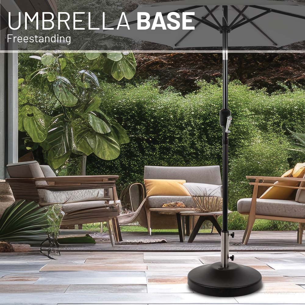 Fillable Free Standing Umbrella Base (Black)