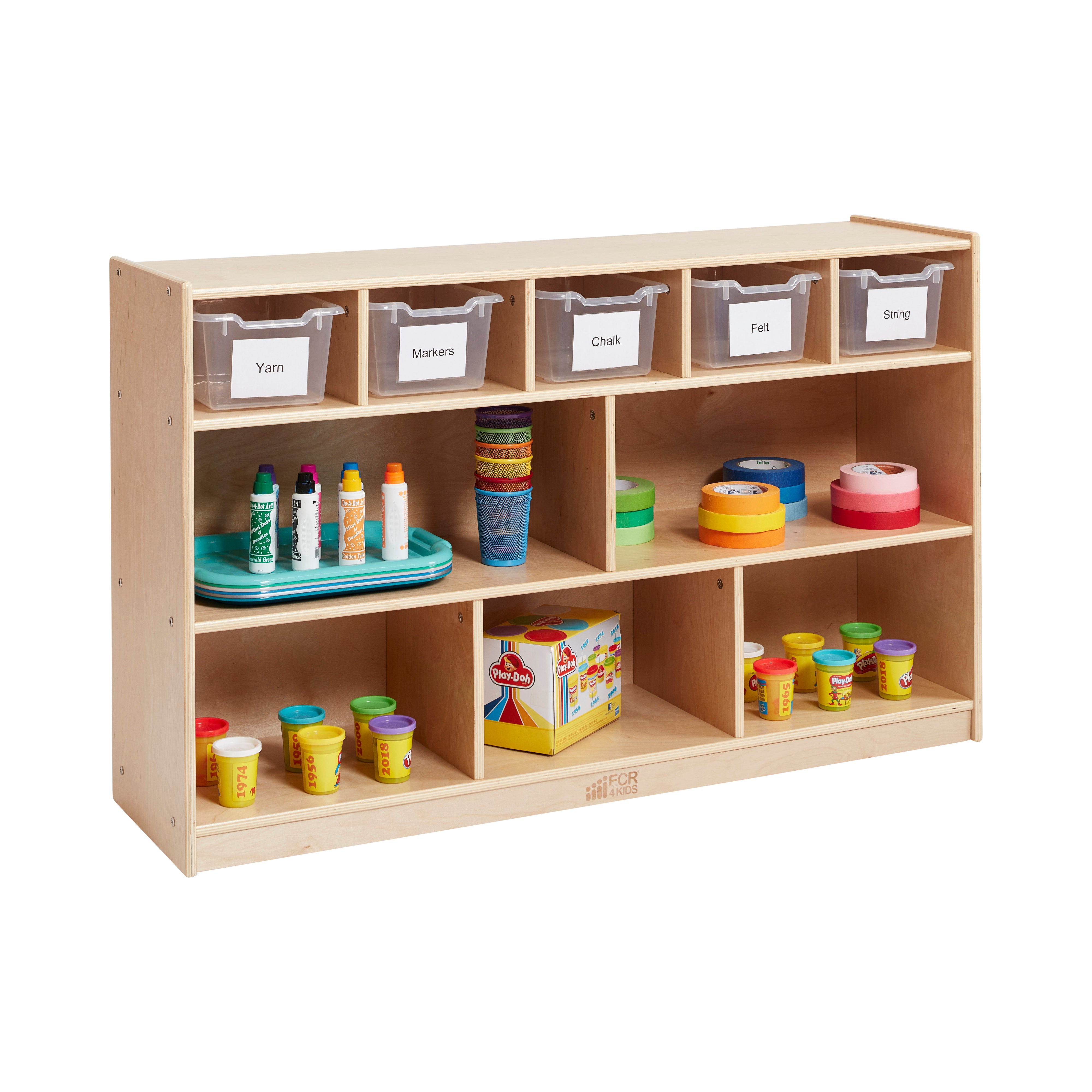 Scoop Front Storage Bins - Clear