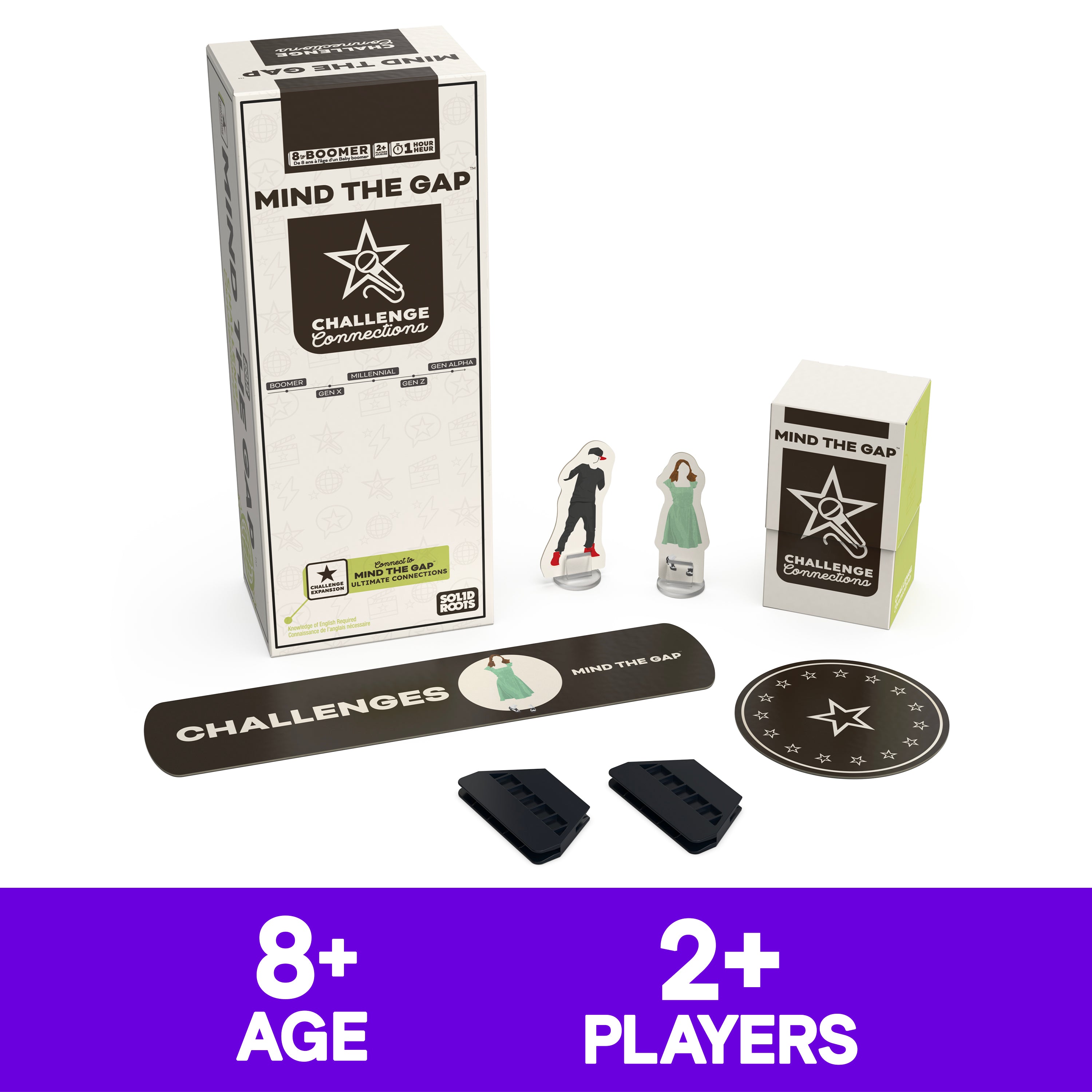 Spin Master Games, SolidRoots Mind the Gap Challenge Connections, Expansion Pack for the MTG Ultimate Connections Trivia Game for the Generations, Family Game Night, 2 & Up Players, for Ages 8 & Up
