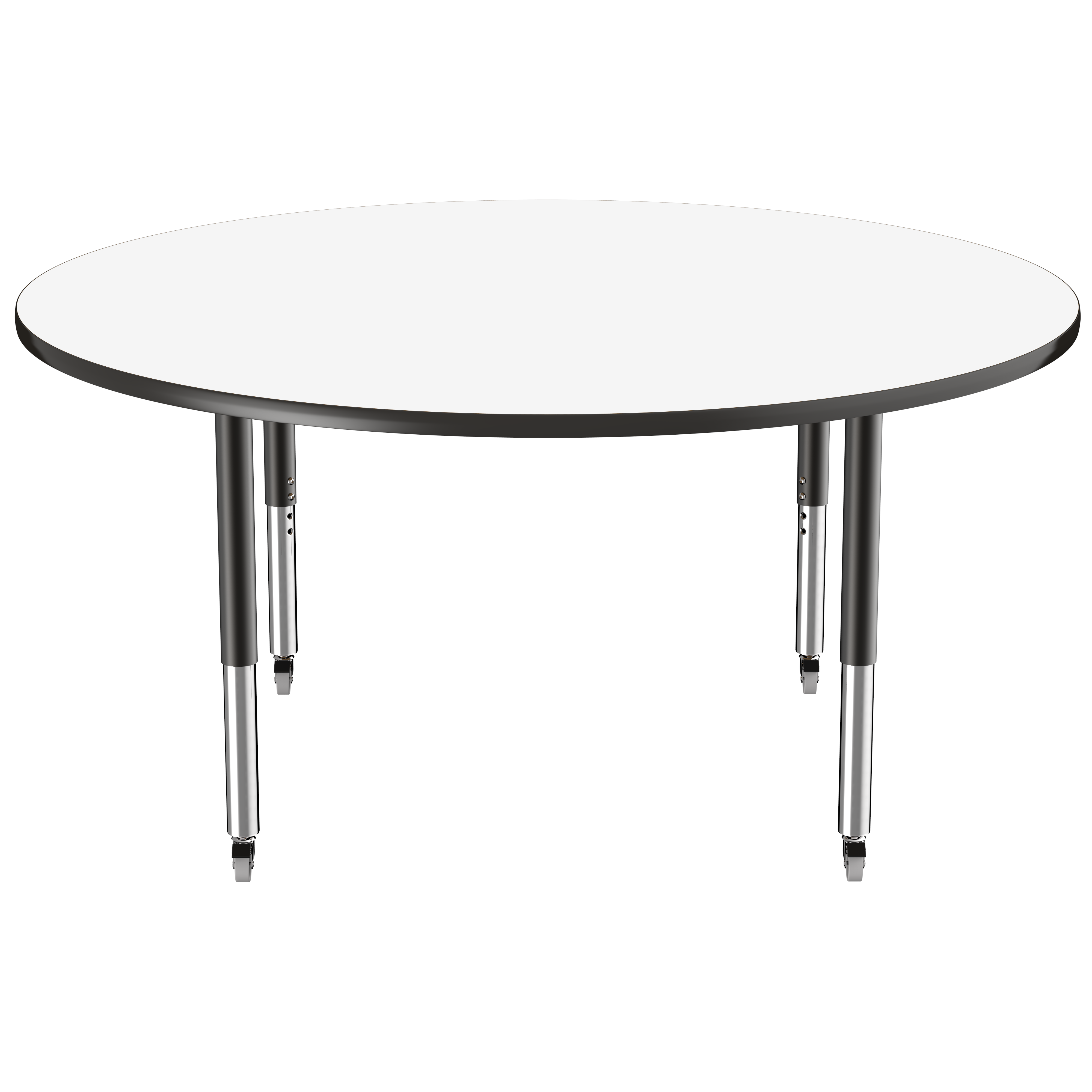 60" Round Dry-Erase Activity Table with Adjustable Super Legs - Whiteboard/Black