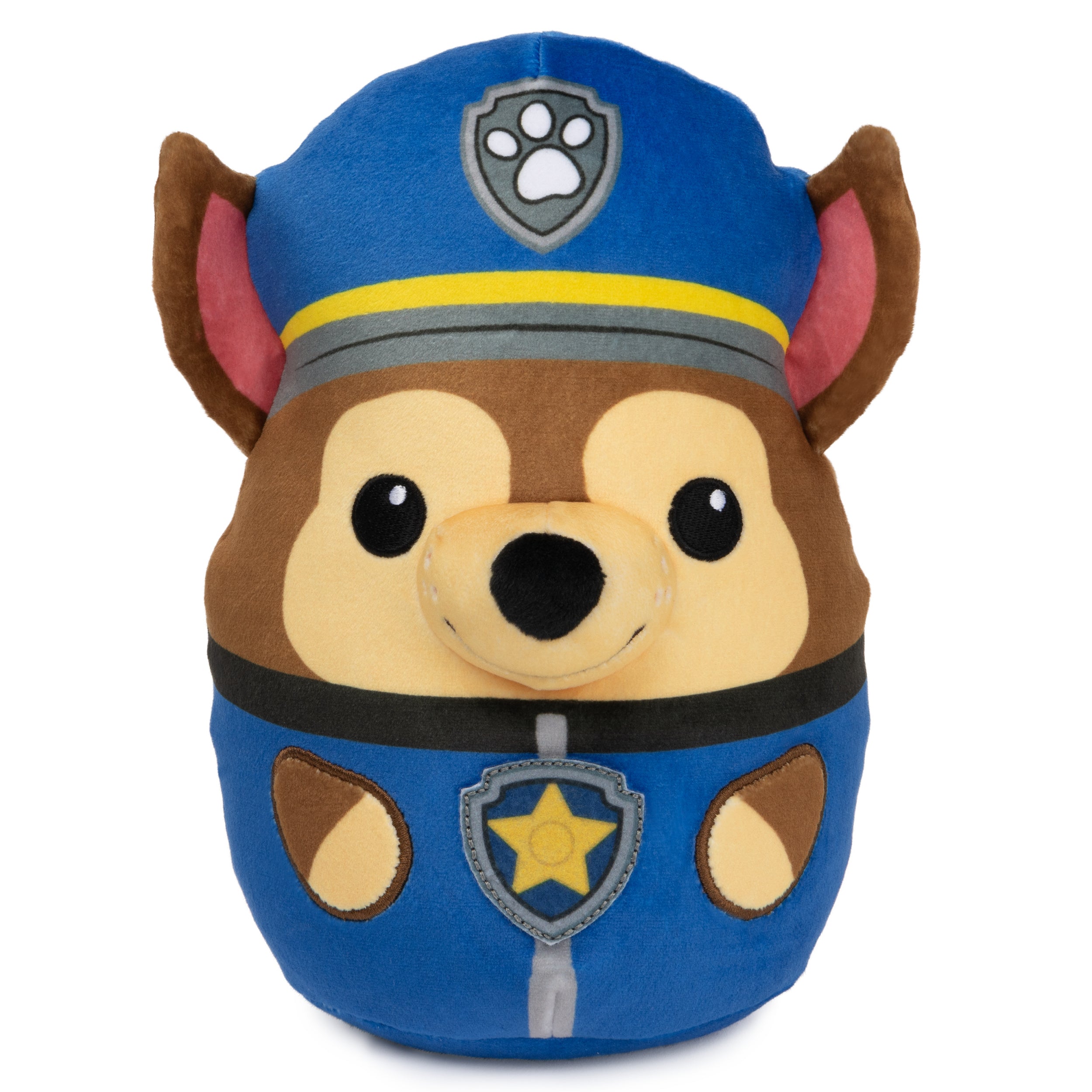 PAW Patrol Chase Squish Plush, Official Toy from the Hit Cartoon, Squishy Stuffed Animal for Ages 1 and Up, 8”