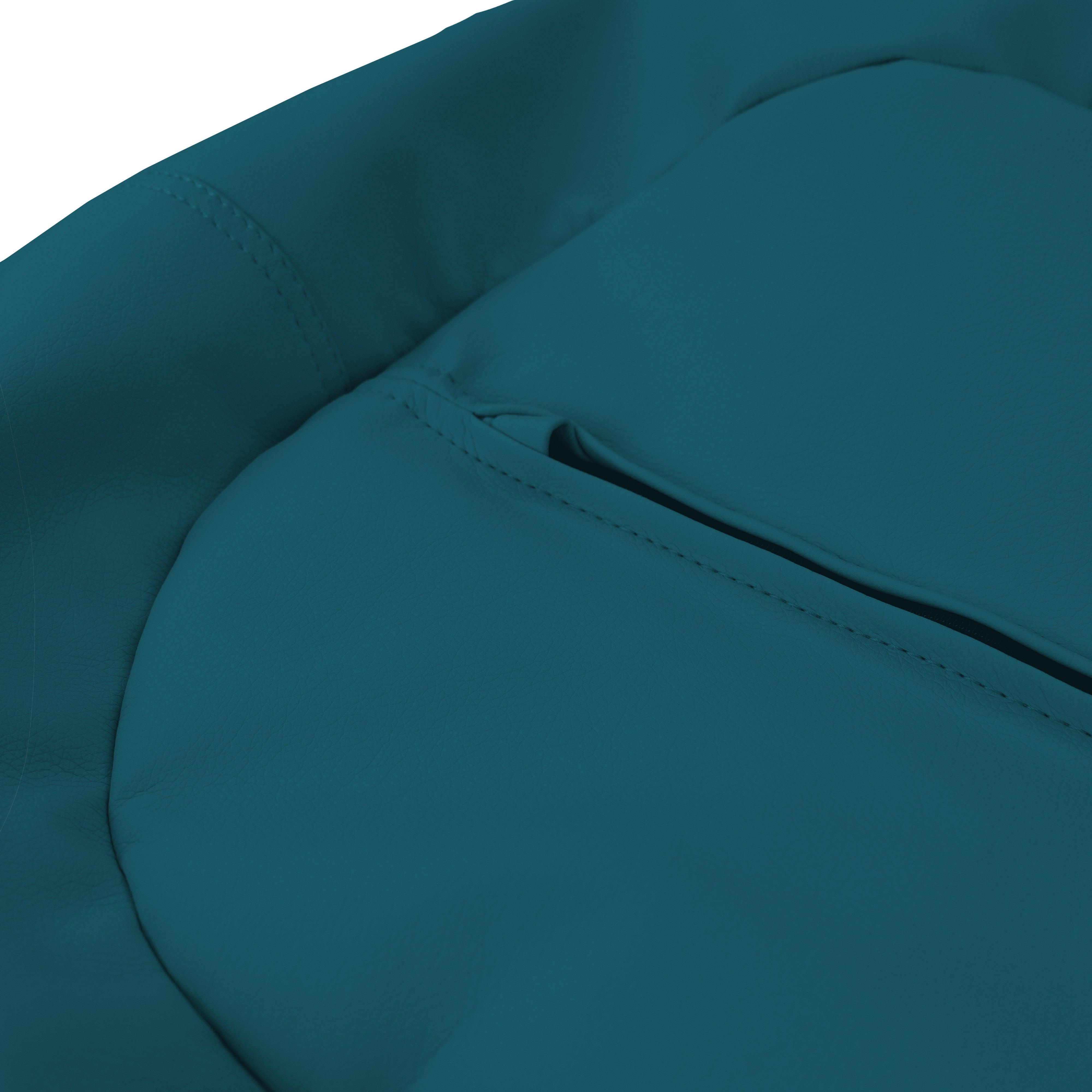 30" Round Vinyl Bean Bag - Peacock