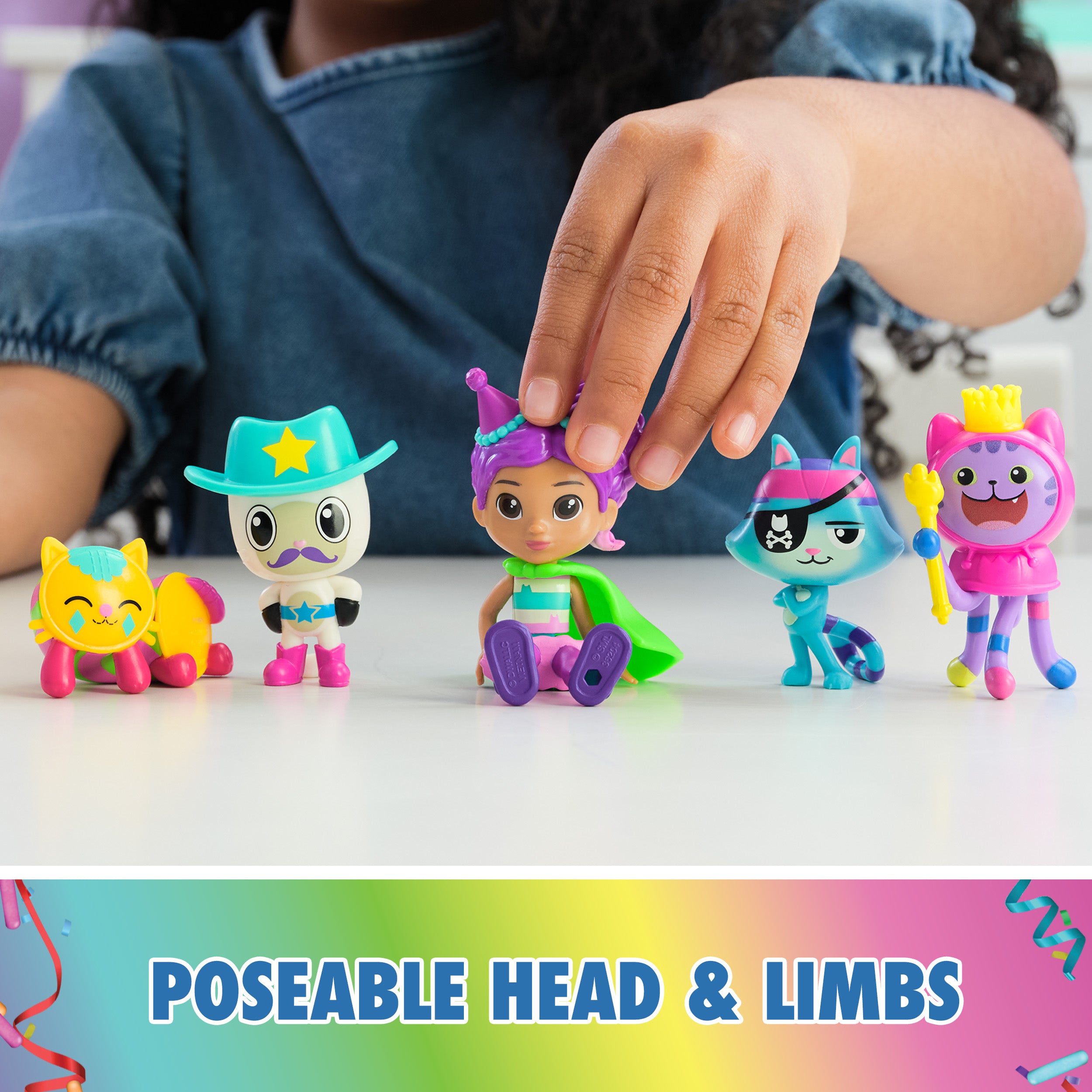 Gabby’s Dollhouse, Celebration Themed Figures with Gabby Girl, 5 Cat Toy Figures, Surprise Toys & Dollhouse Accessories, Kids Toys for Girls & Boys 3+