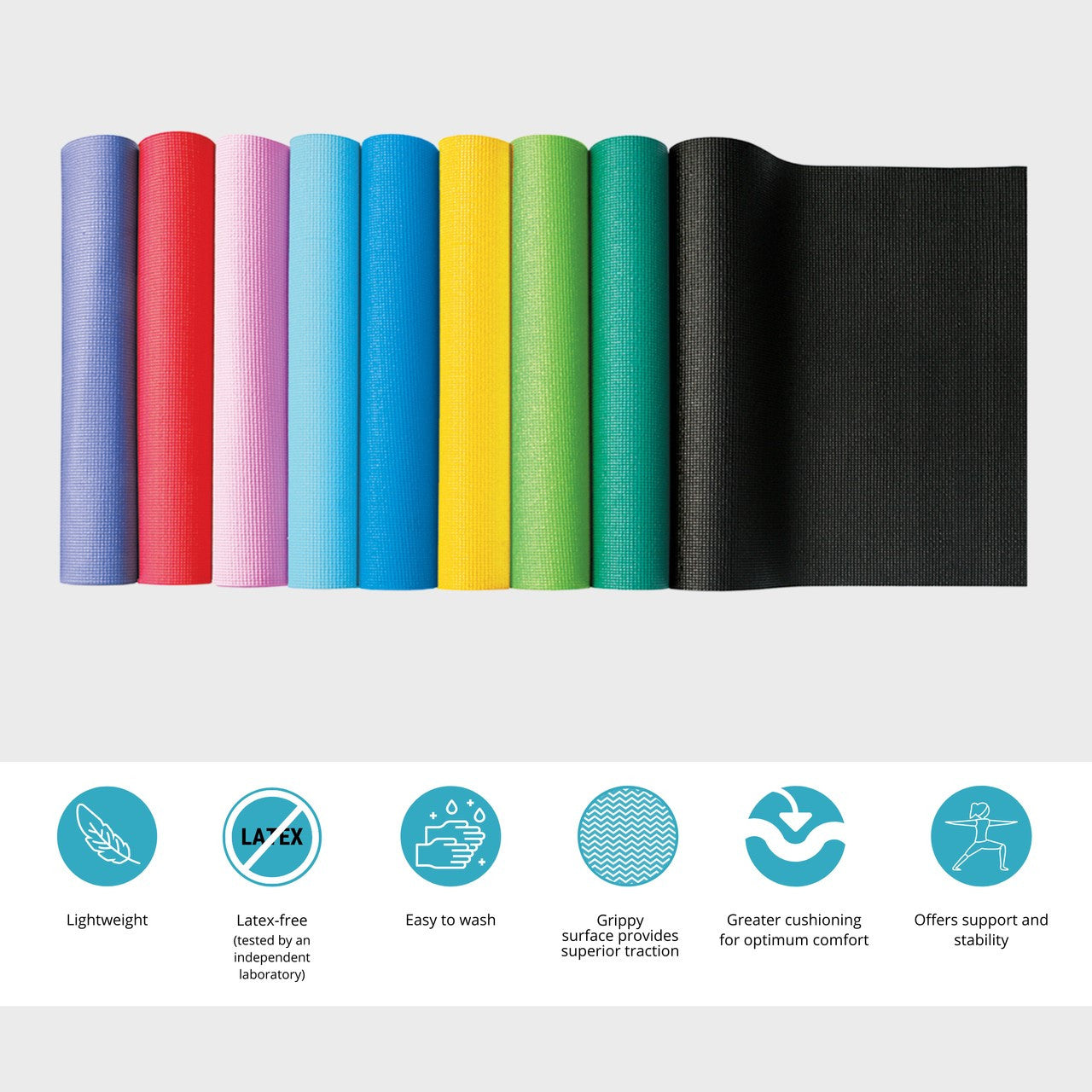 YOGI MAT™ Lime Green -  1/8"H x 24"W x 68"L