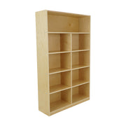 Birch 9-Compartment Divided Deluxe Book Case, 60" Height