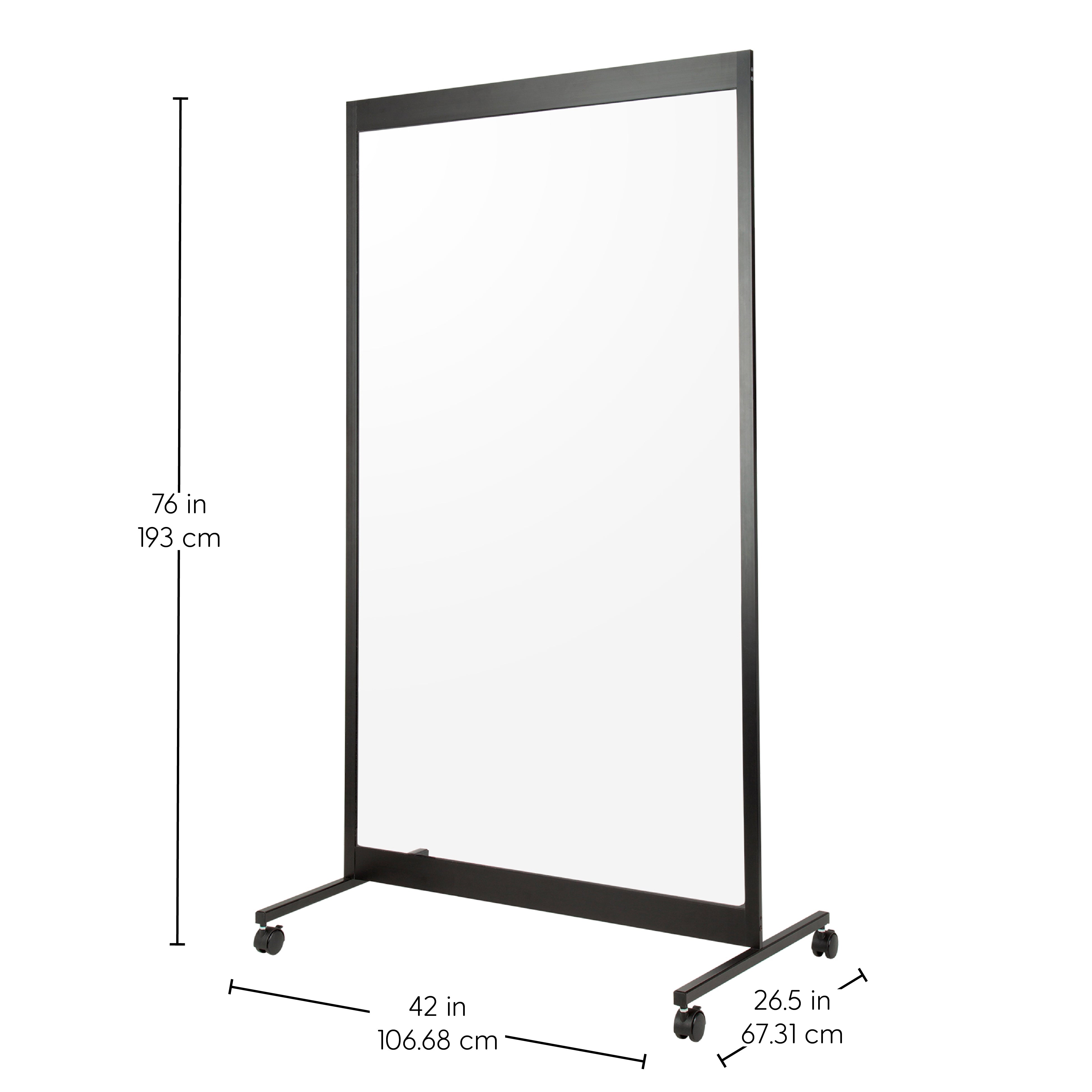 Clear Acrylic Mobile Room Divider