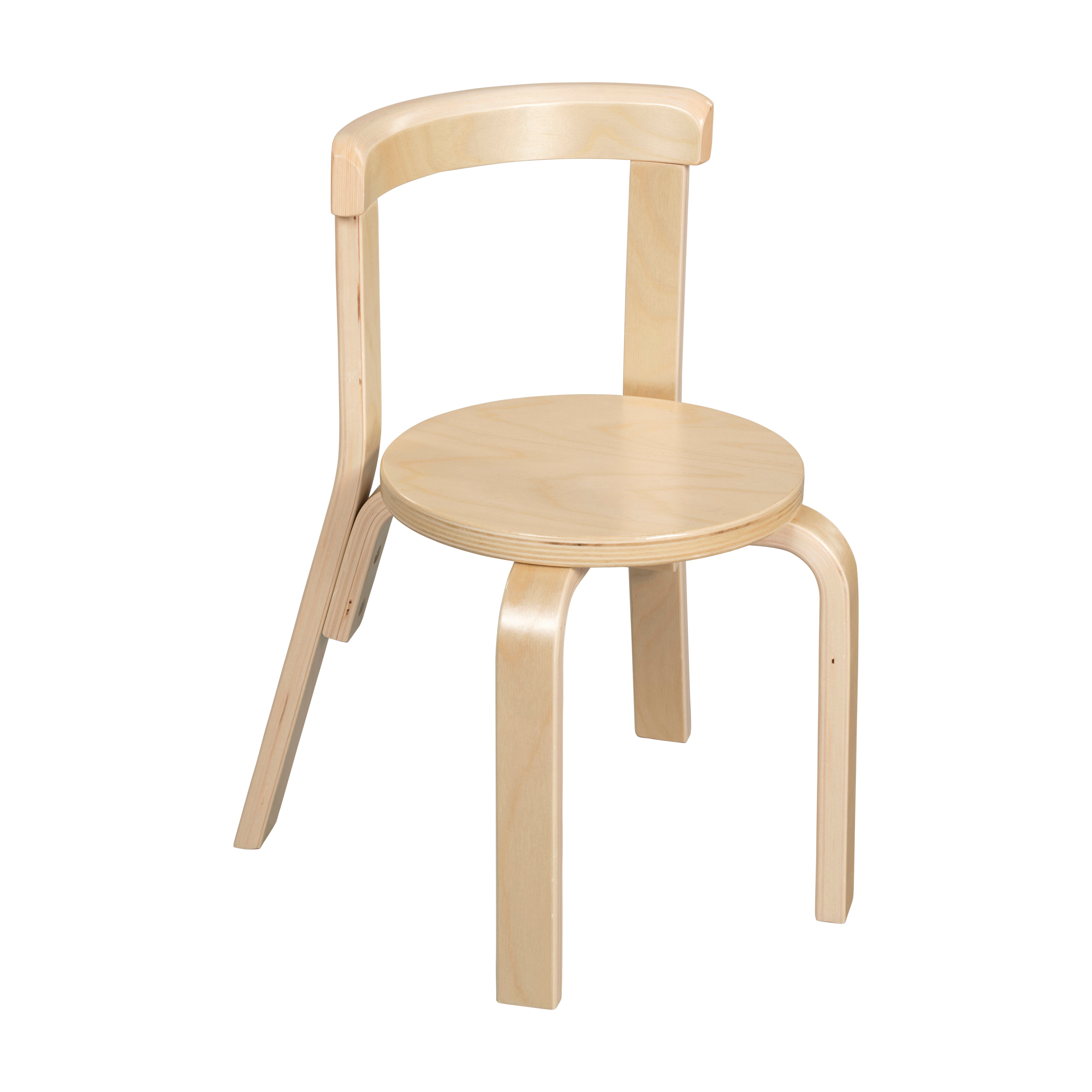 Bentwood Table and Curved Back Chair Set, 5-Piece - Natural
