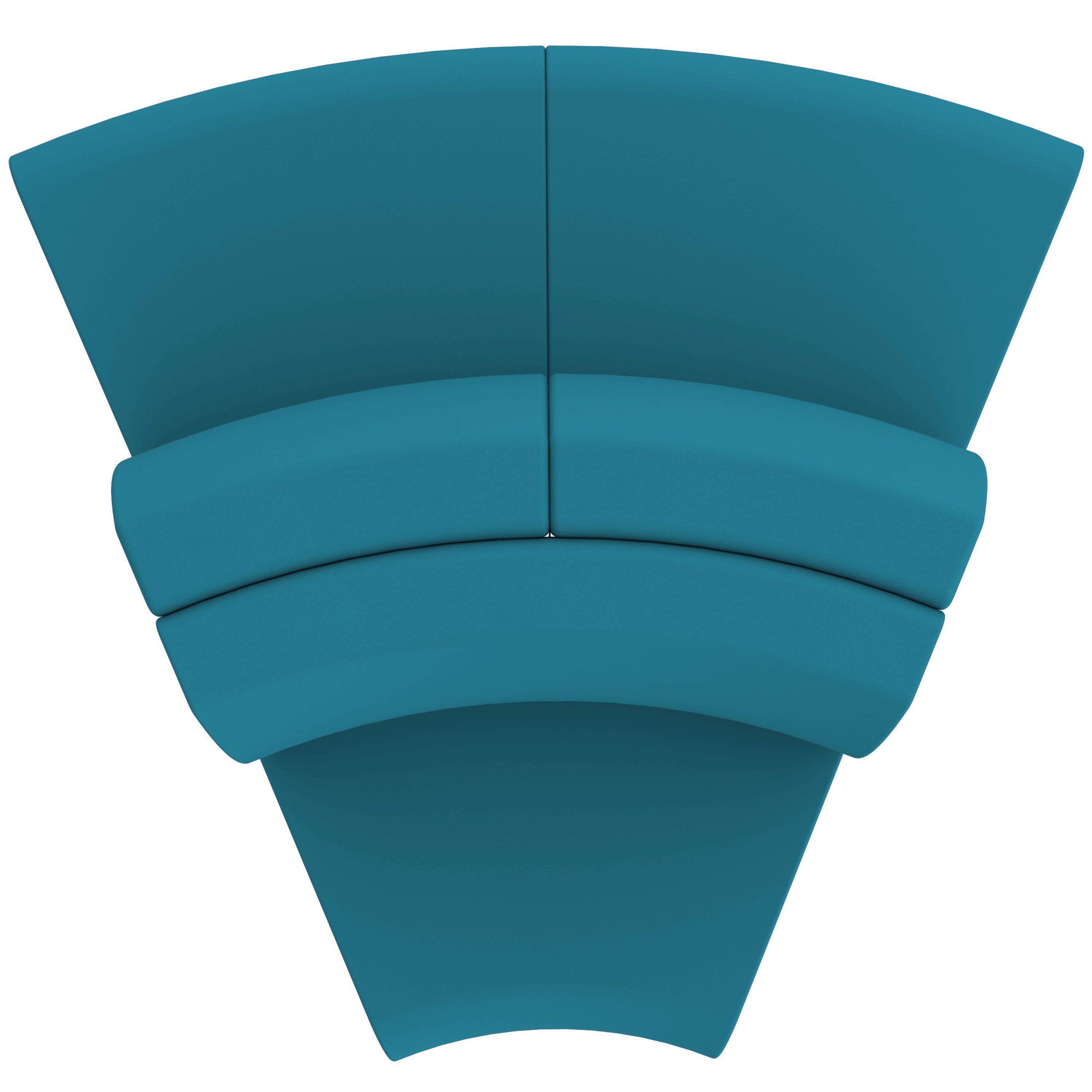 Pro Series Connect Edged Ripplet Seating, 3-Piece Set - Teal