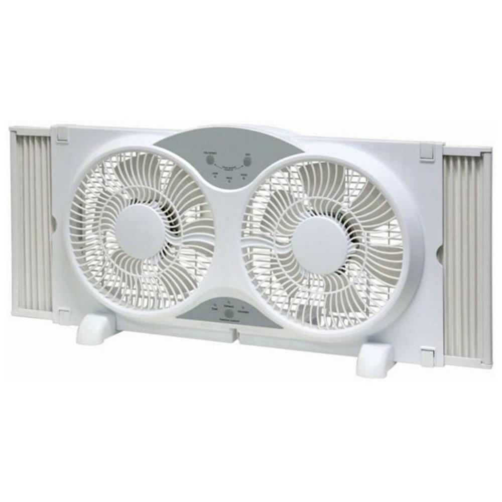 EZ CHILL EZ CHILL 9-inch Deluxe Reversible Twin Window Fan