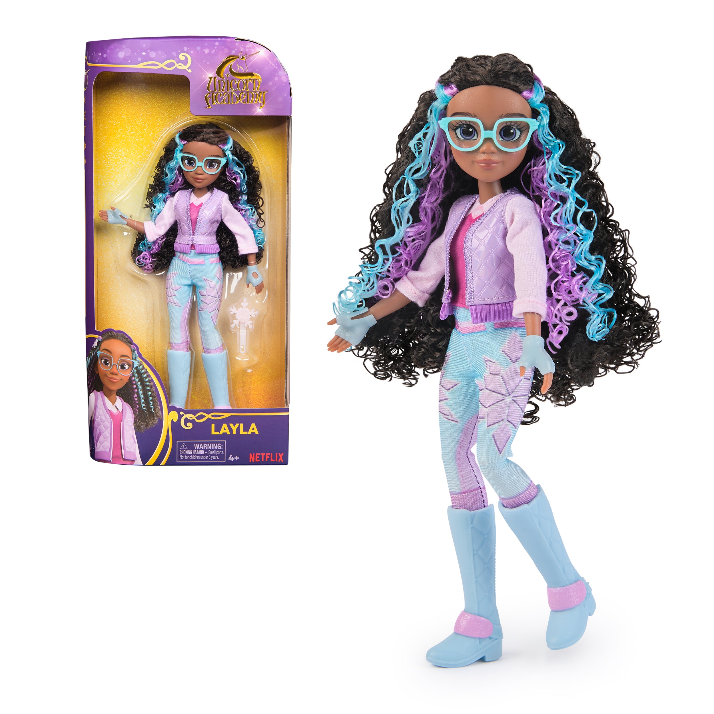 Unicorn Academy, Layla Doll with 5 Accessories, 9.5”, Dolls & Unicorn Toys for Girls Ages 4 and up