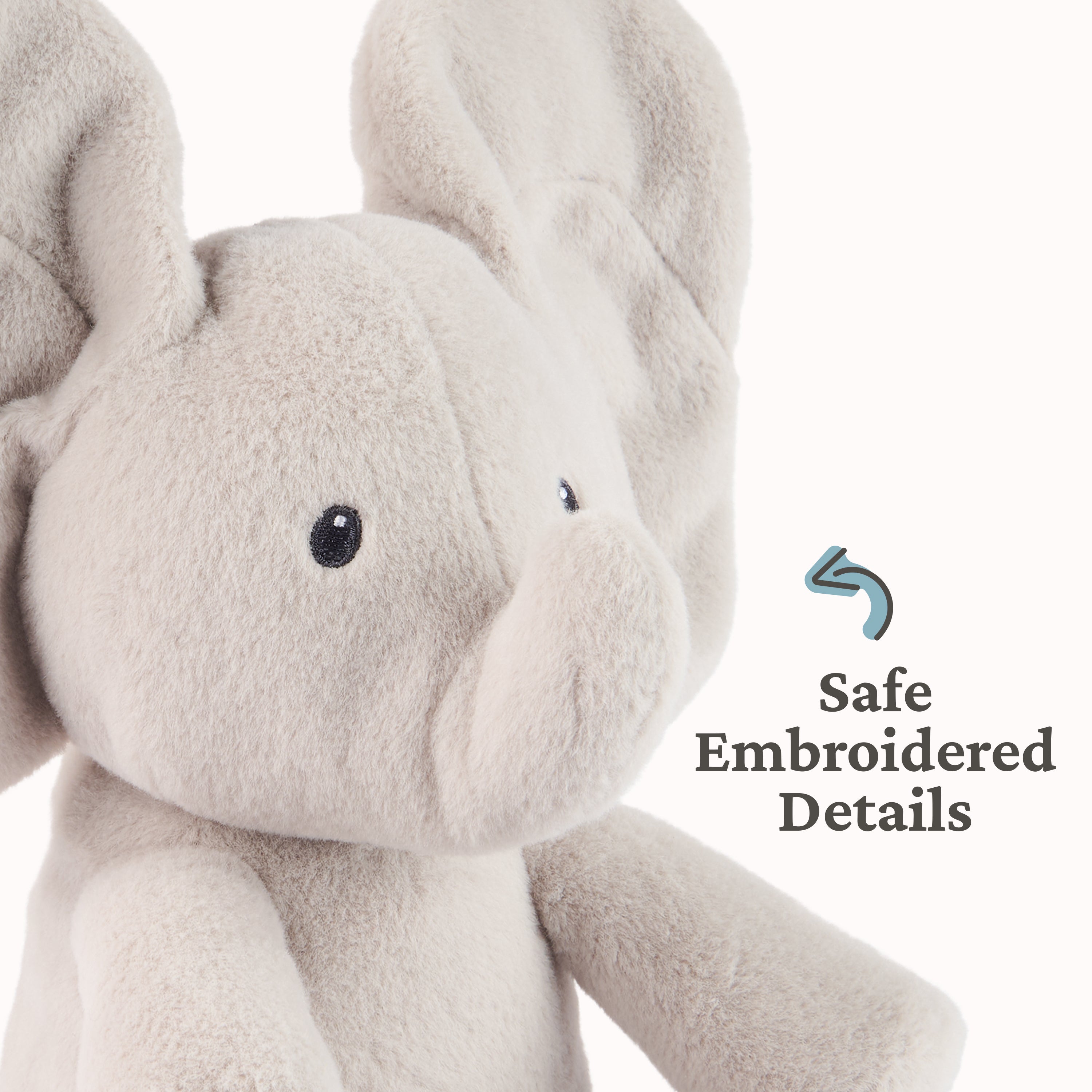 GUND Baby Peek-a-Boo Flappy Elephant Plush, Elephant Stuffed Animal, Baby Toy for Ages 0 and Up, Gray, 7" Batteries Not Required