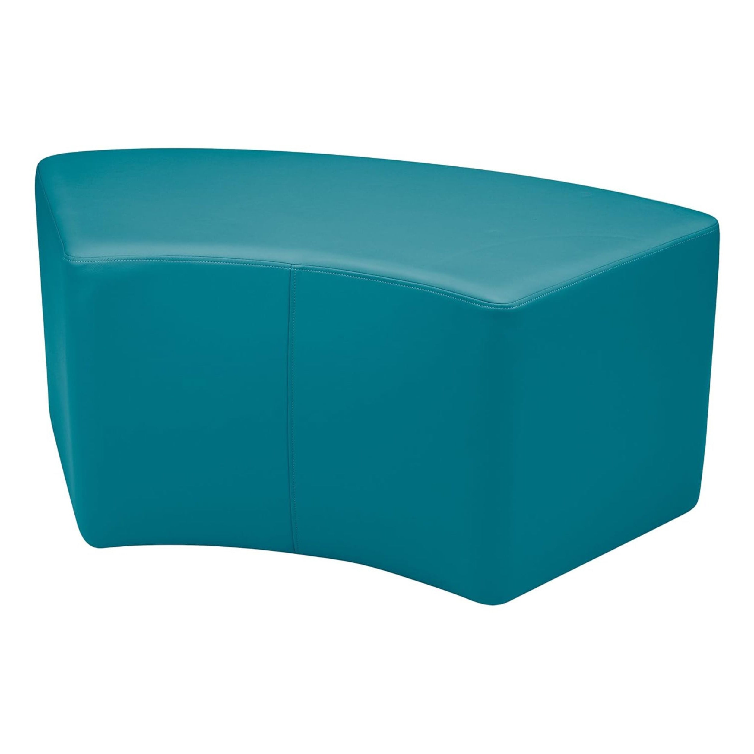Pro Series Upholstered S Curve Ottoman 18" Height, 6-Piece - Teal