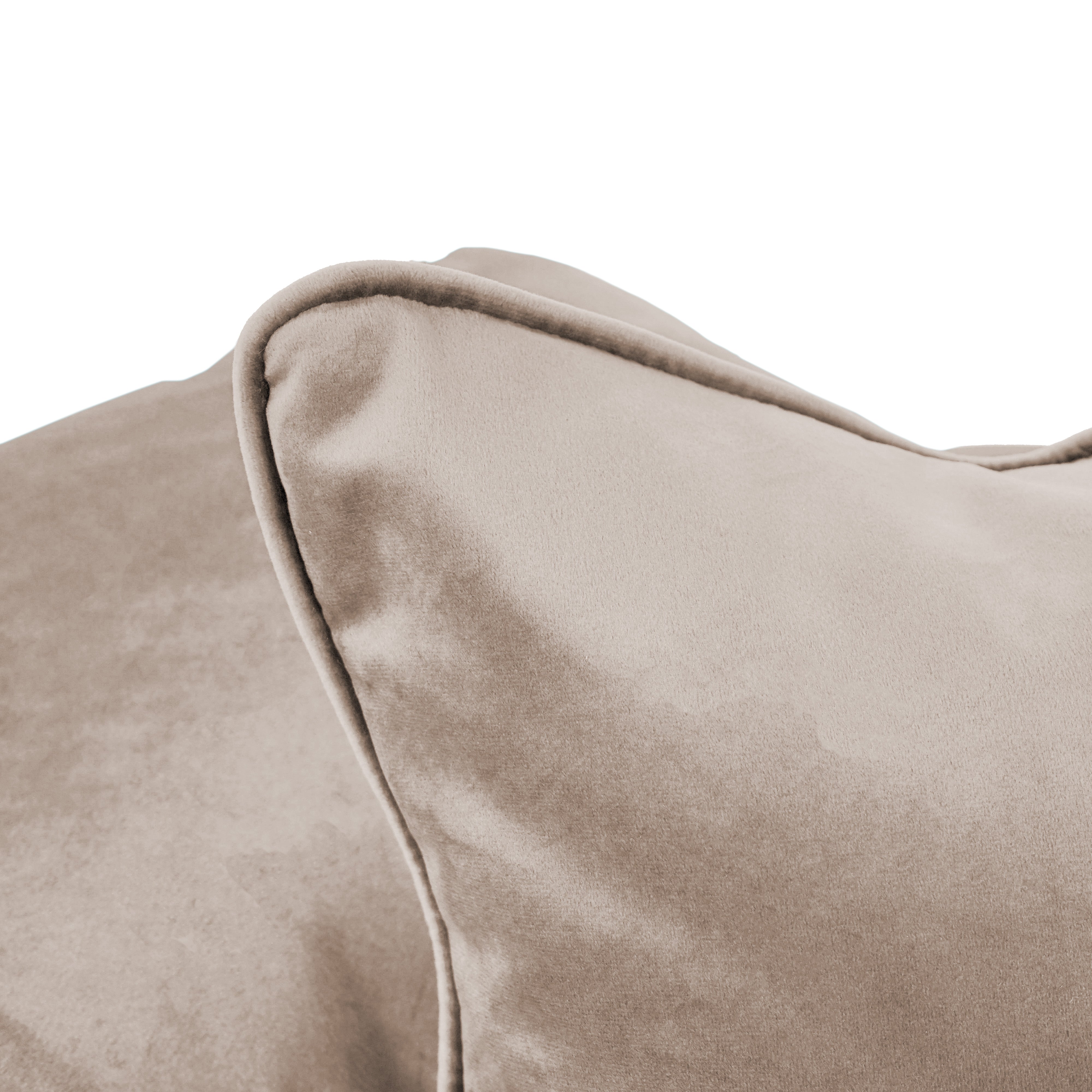 16" x 24" Rectangle Lumbar Microfiber Pillow with Piping, 2-Piece - Caffe