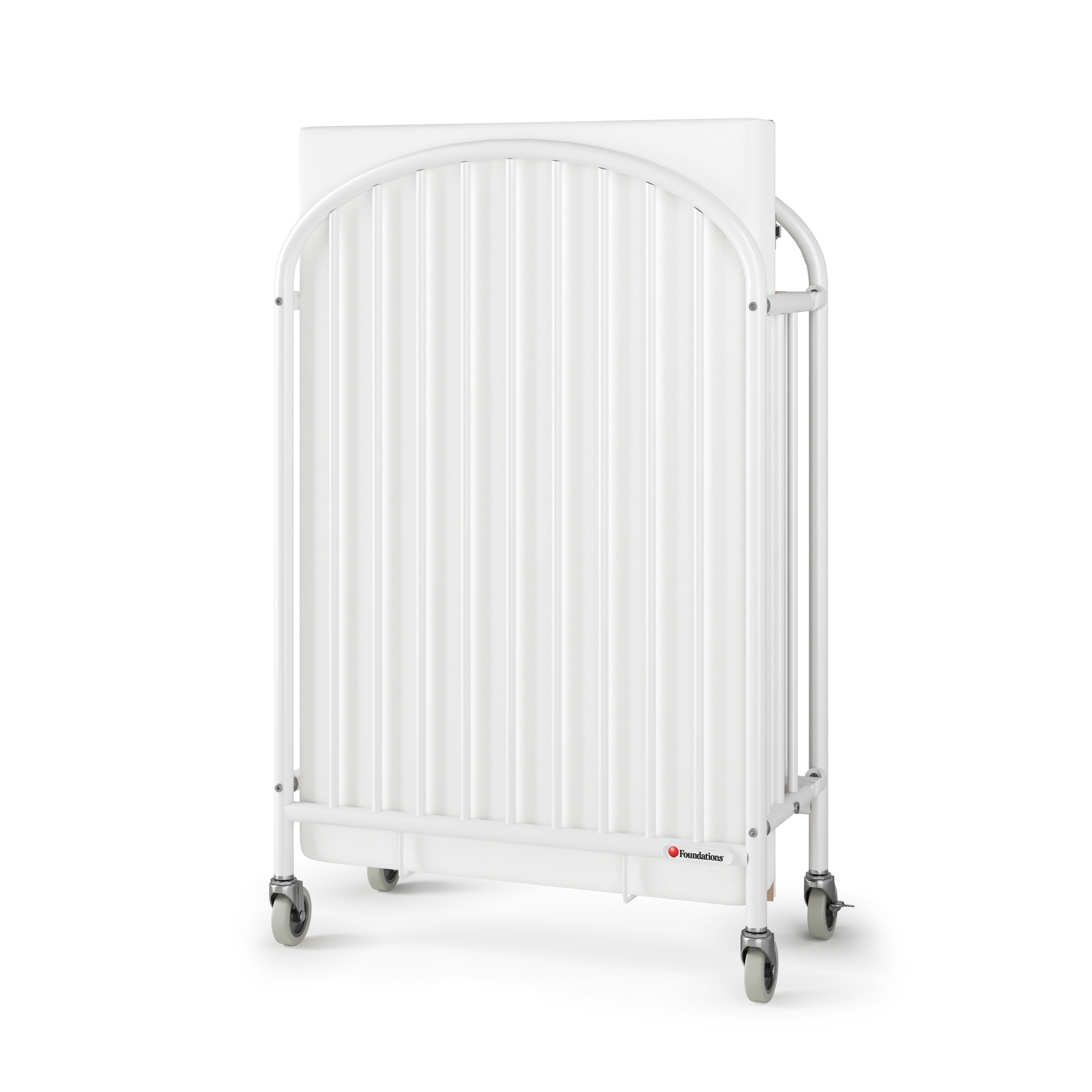 Pinnacle Steel Folding Compact Crib, White