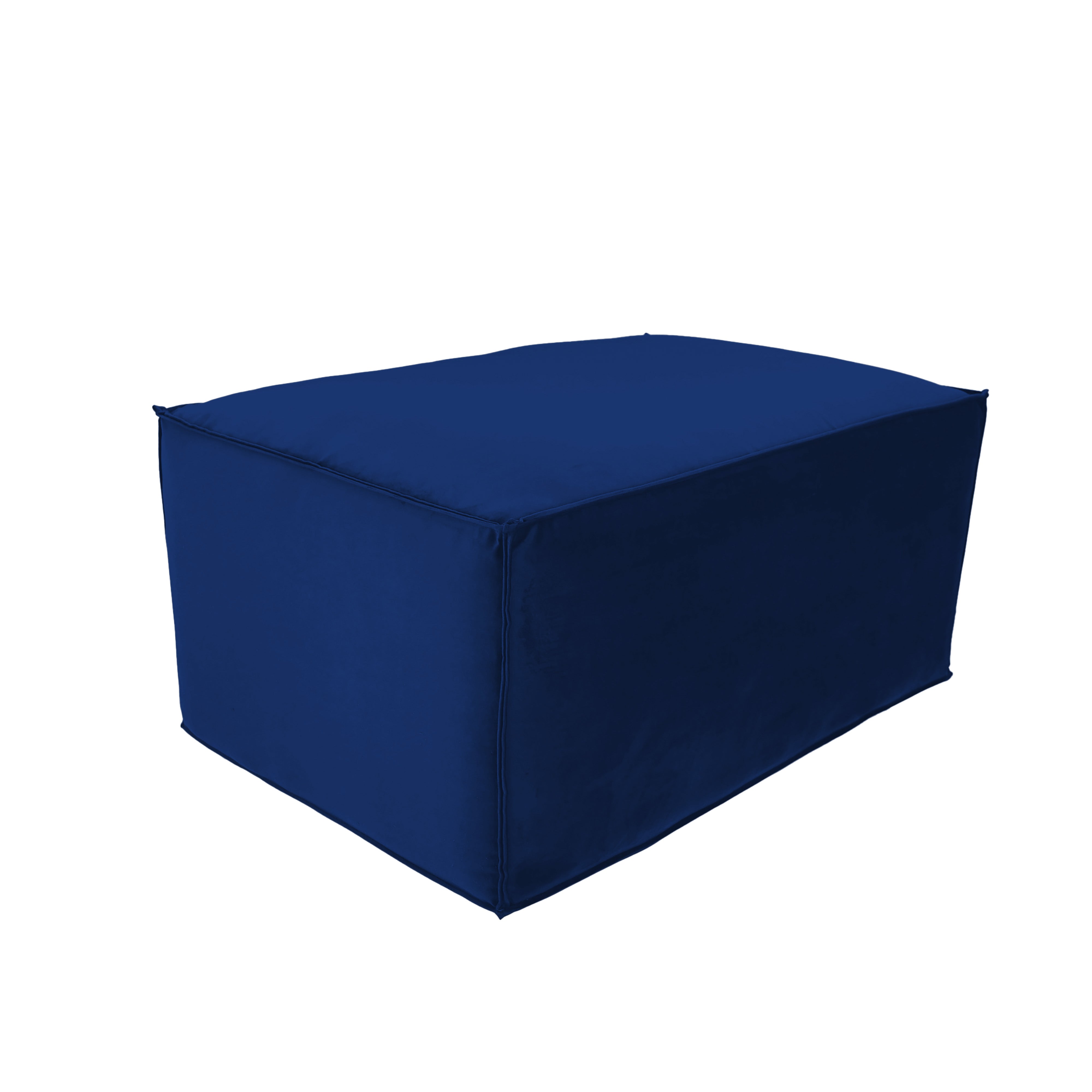 Overstuffed 36" x 24" Rectangle Microfiber Ottoman, 16" Height - Eclipse