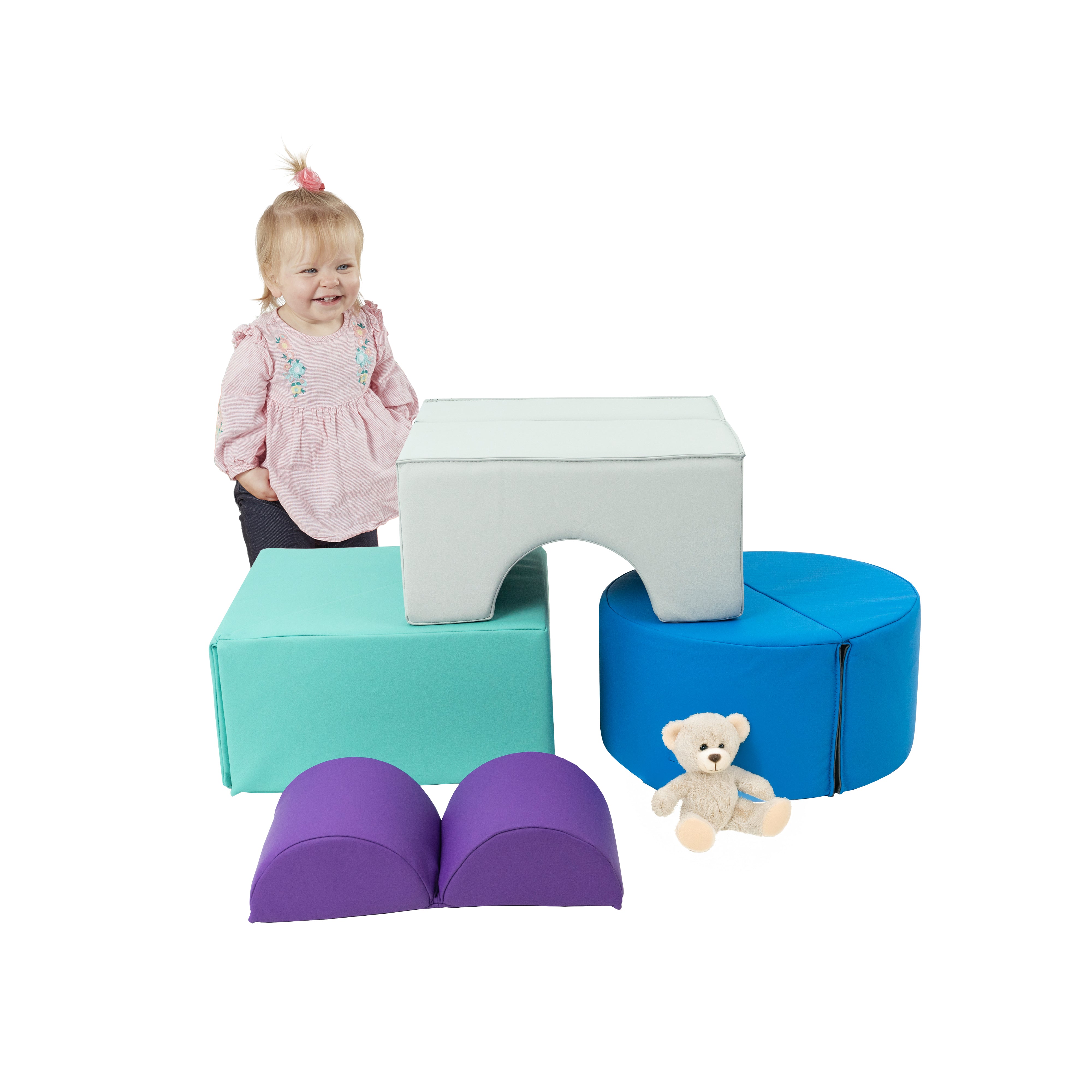 Essentials Folding Blocks, 4-Piece Set - Contemporary/Purple