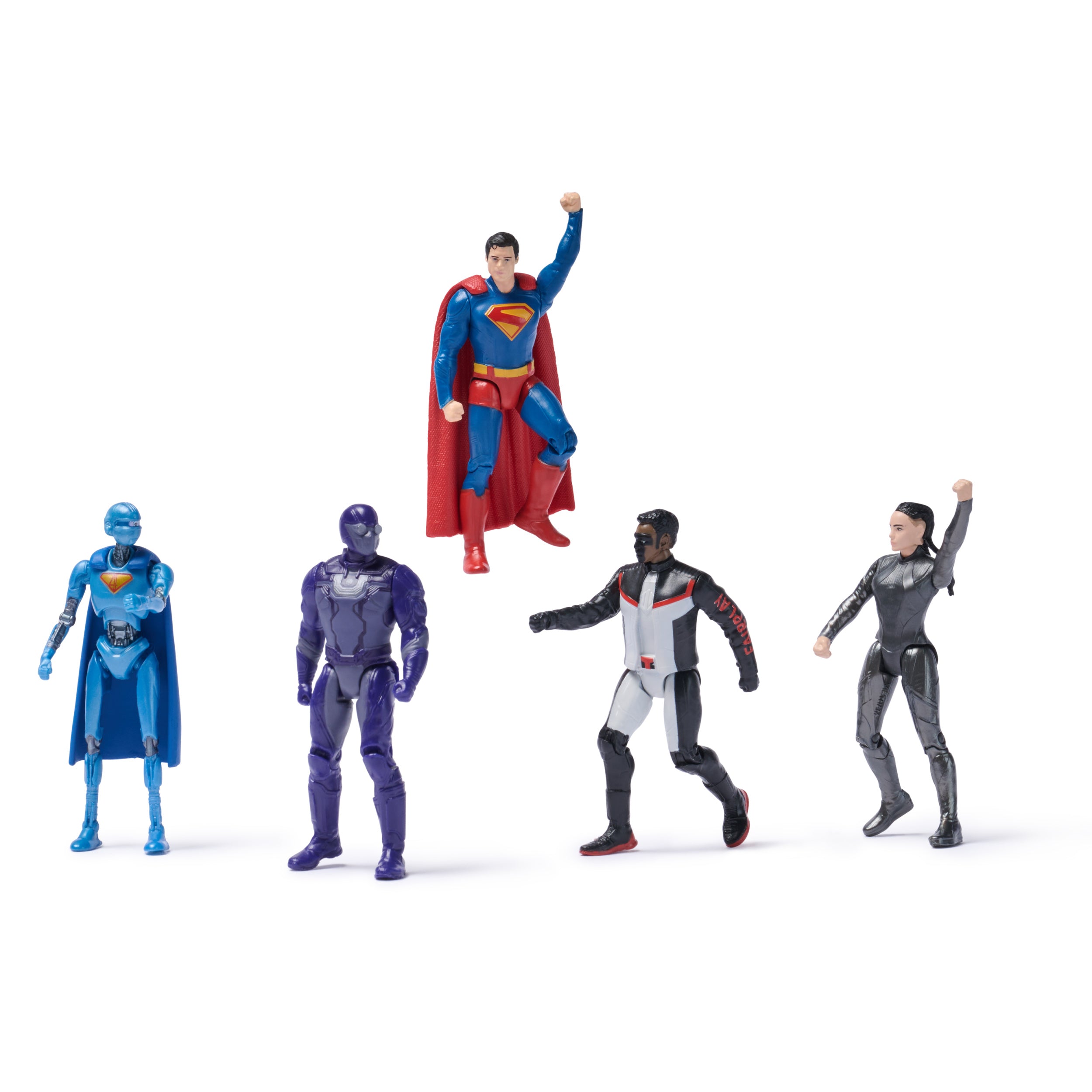 DC Comics, SUPERMAN Heroes Vs. Villains 5-Pack, 3-Inch Action Figure, Stylized Superhero Figures with Dynamic Poses and Battle Ready Armor, Kids Toys for Ages 4+