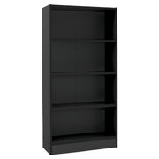 Laminate 4-Shelf Bookcase 60" Height - Black