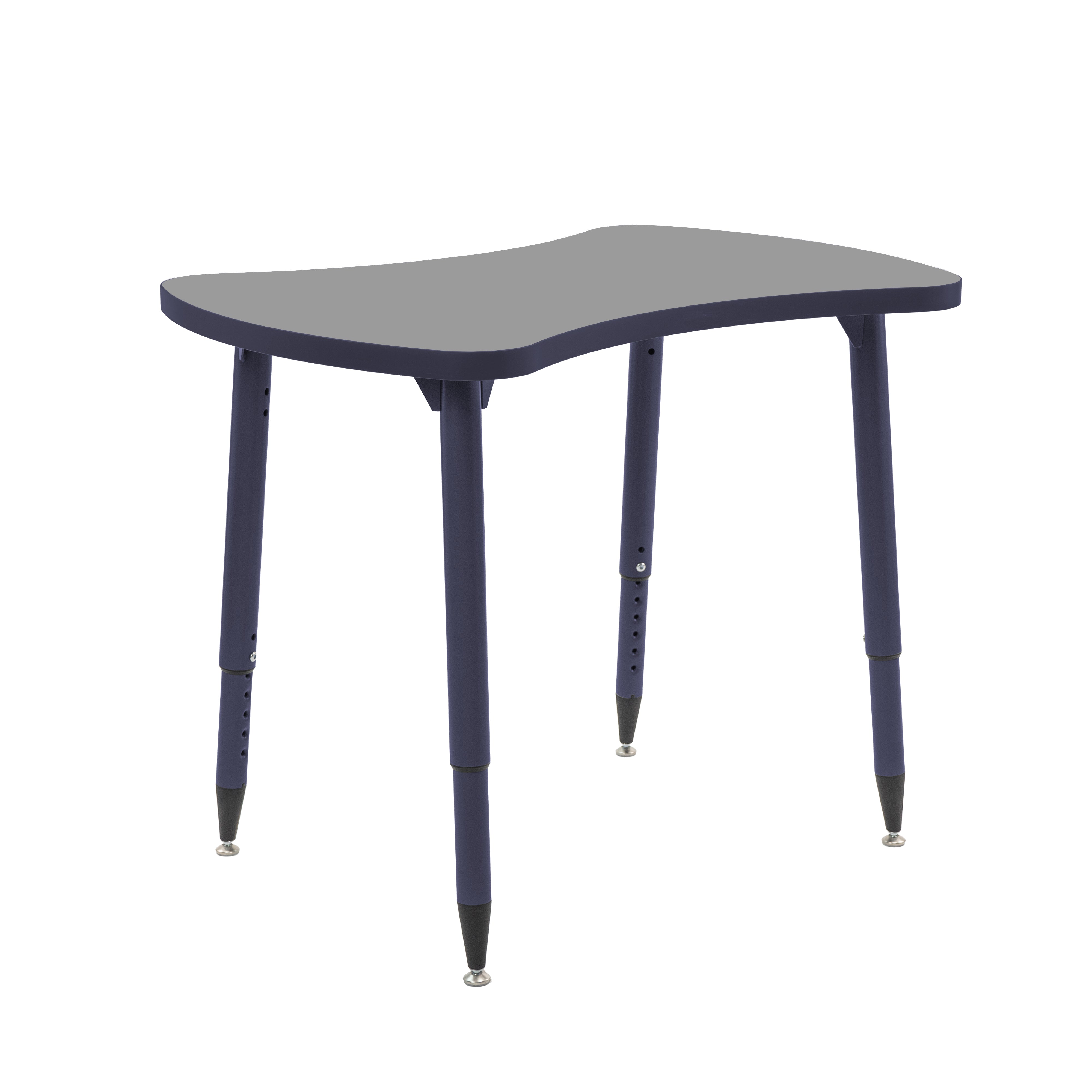 Adapte 25" x 37" Bowtie Thermofused Activity Table with Adjustable Tapered Legs - North Sea/Navy