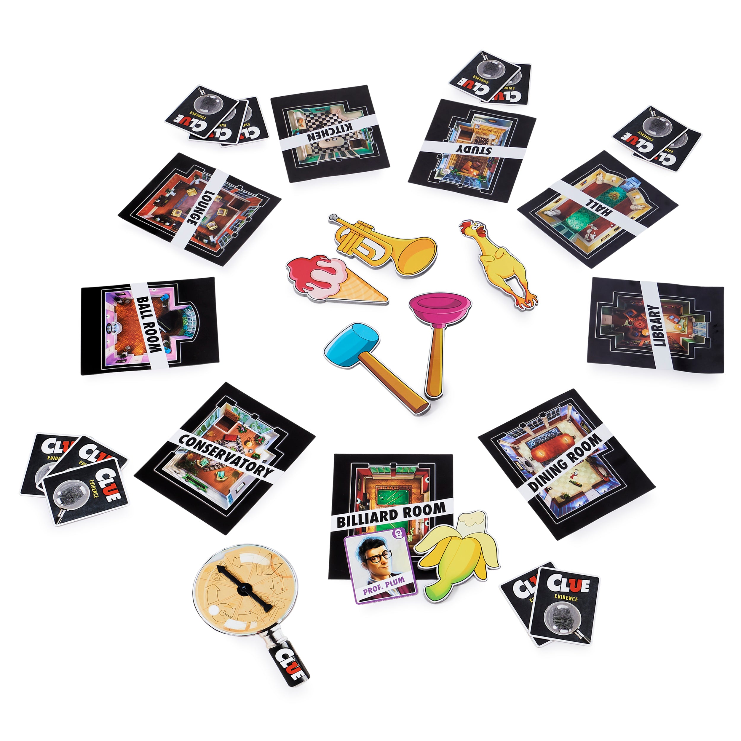 Spin Master Games, Clue Giant Edition, Family Game for Indoor & Outdoor Fun with Big Oversized Board, for Family and Kids, 2-4 Players, Ages 6 & Up
