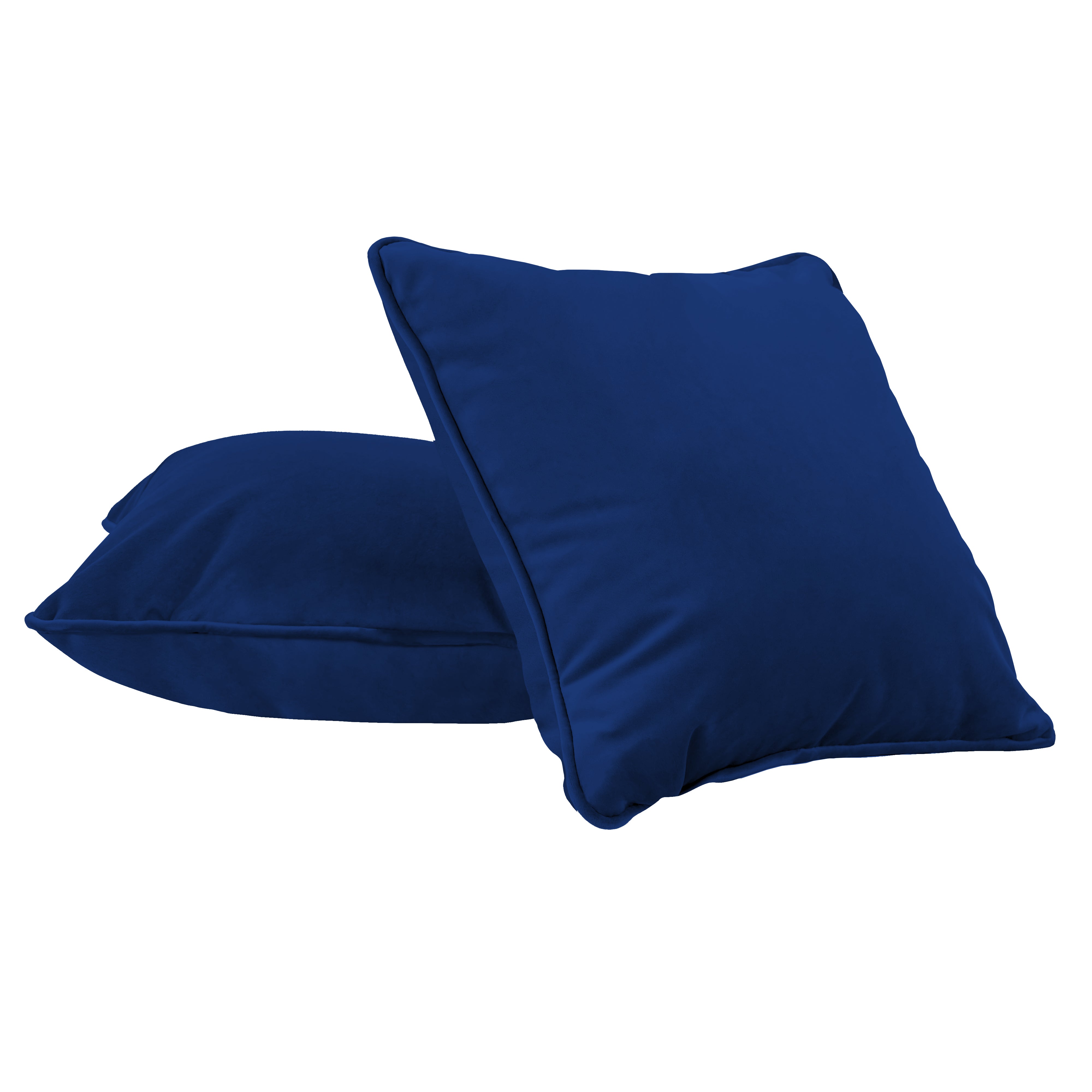 15" x 15" Square Microfiber Pillow with Piping, 2-Piece - Eclipse