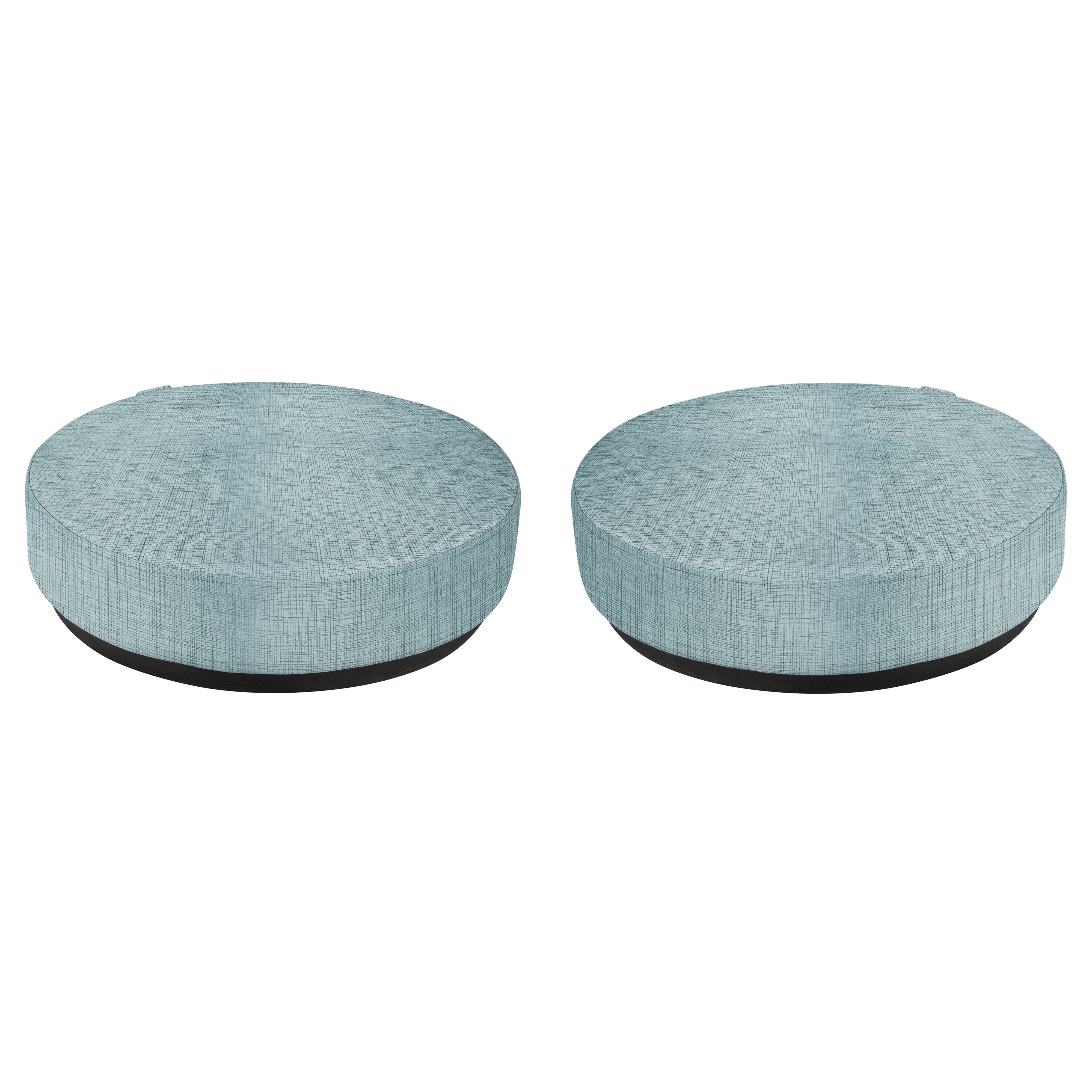 Pro Series Floor Cushion with Wobble Base, 2-Piece - Sky Blue Crosshatch