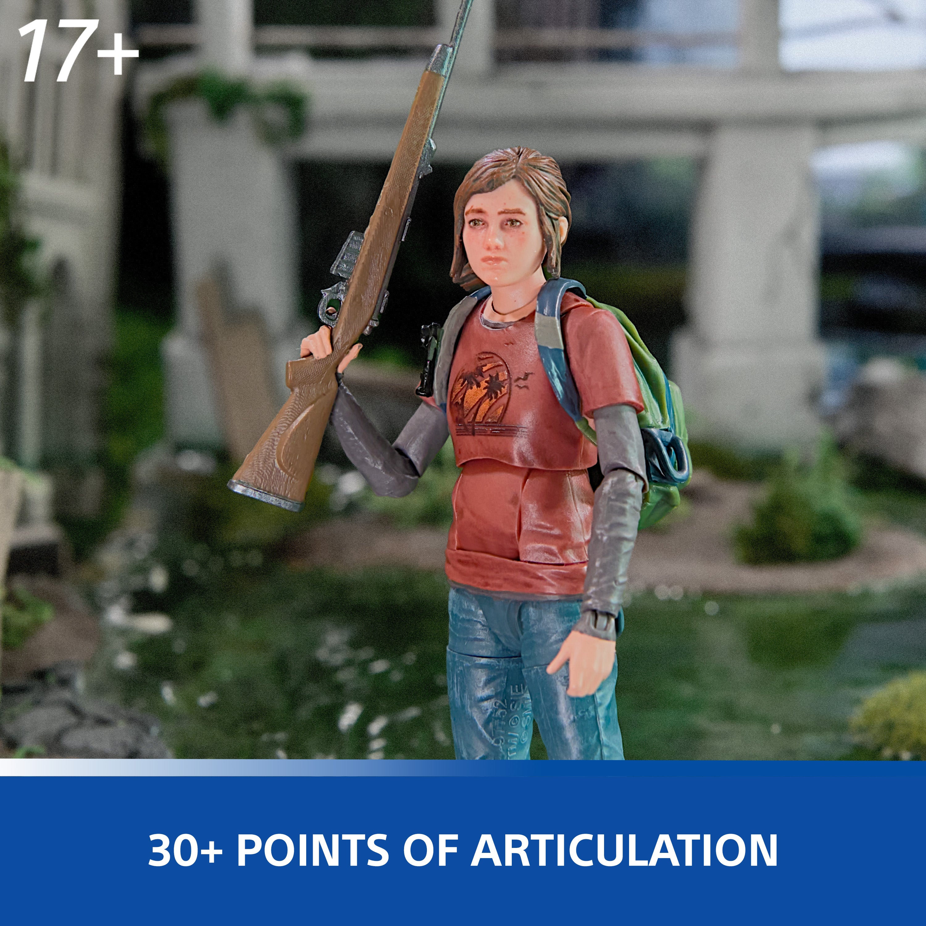 PlayStation The Last of Us, 2-Pack 6” Joel & Ellie Action Figures with 19 Accessories, The Shapes Collection, For PS5 Fans & Collectors Ages 17+