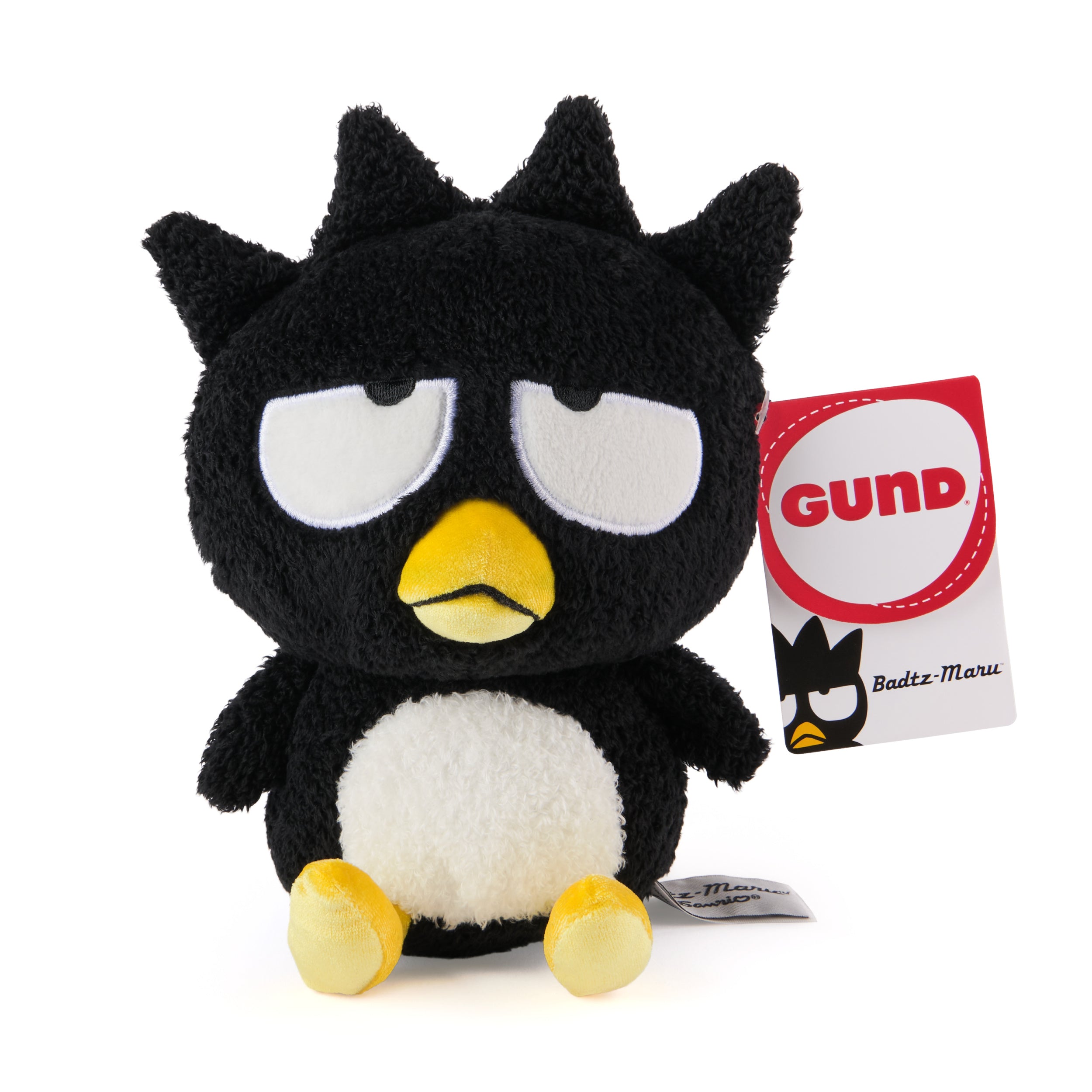 GUND Sanrio Bad Badtz-maru Plush, Kawaii Plushies, Penguin Stuffed Animal for Ages 1 and Up, Black, 6”