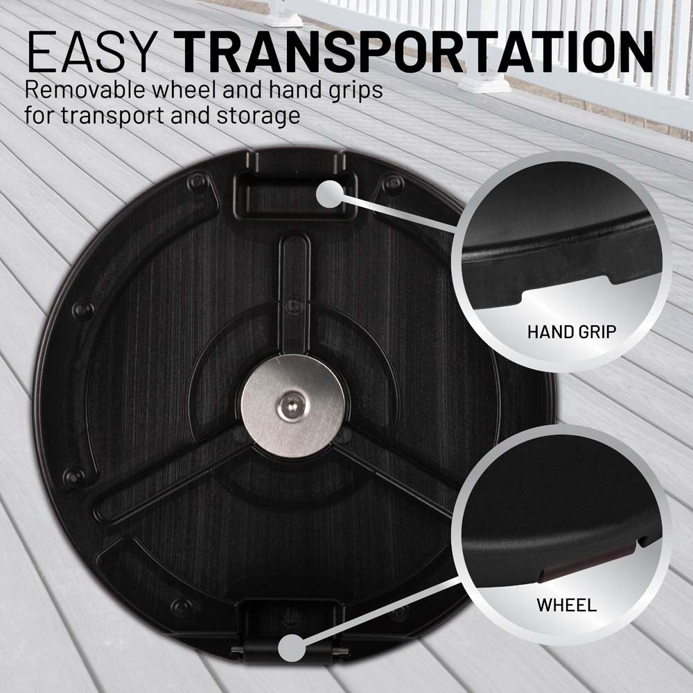 Fillable Free Standing Umbrella Base (Black)