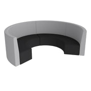 Pro Series Tallback S Curve Chairs 12" Seat Height, 4-Piece Set - Black/Gray