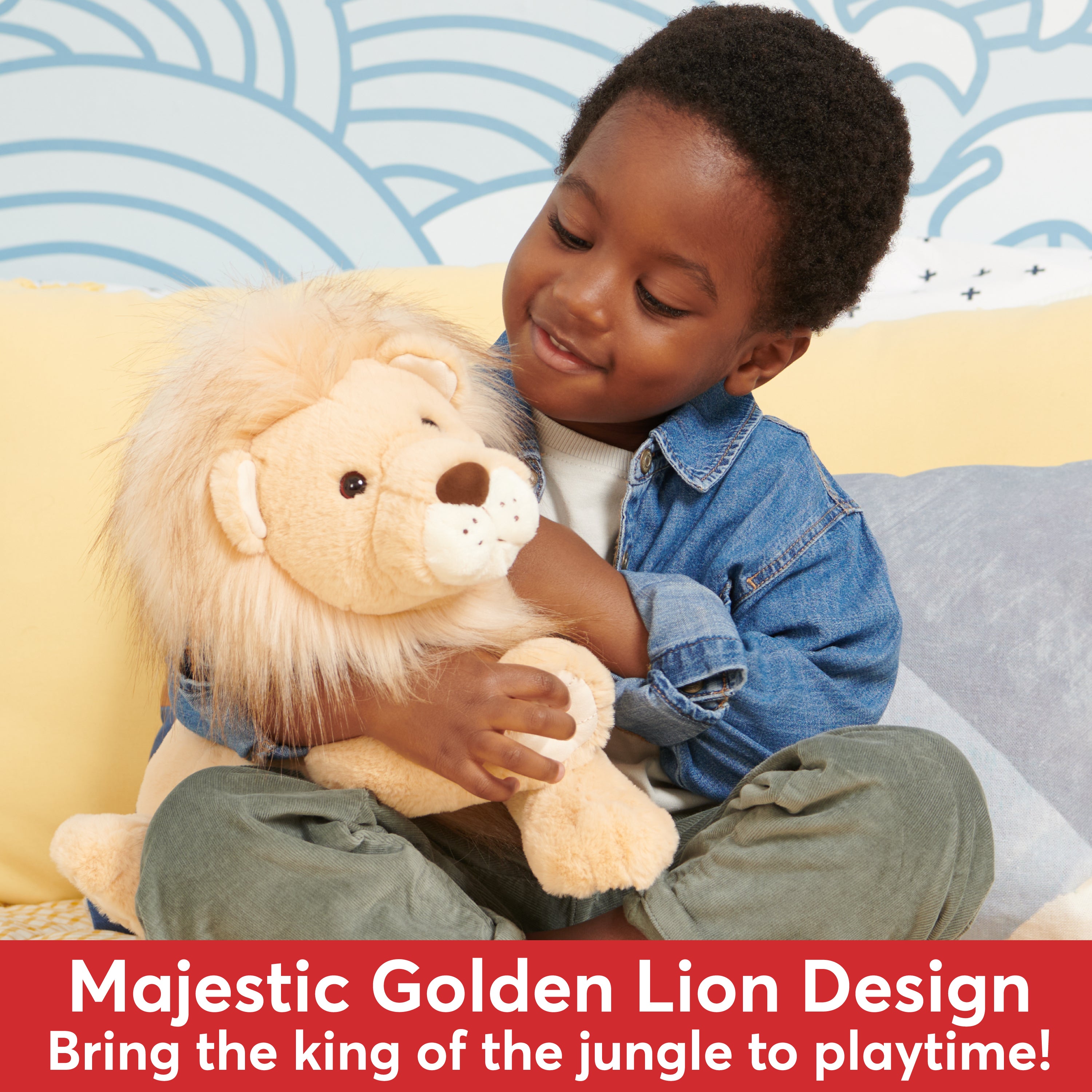 GUND Regis Lion Plush, Lion Stuffed Animal for Ages 1 and Up, Tan/Gold, 12"
