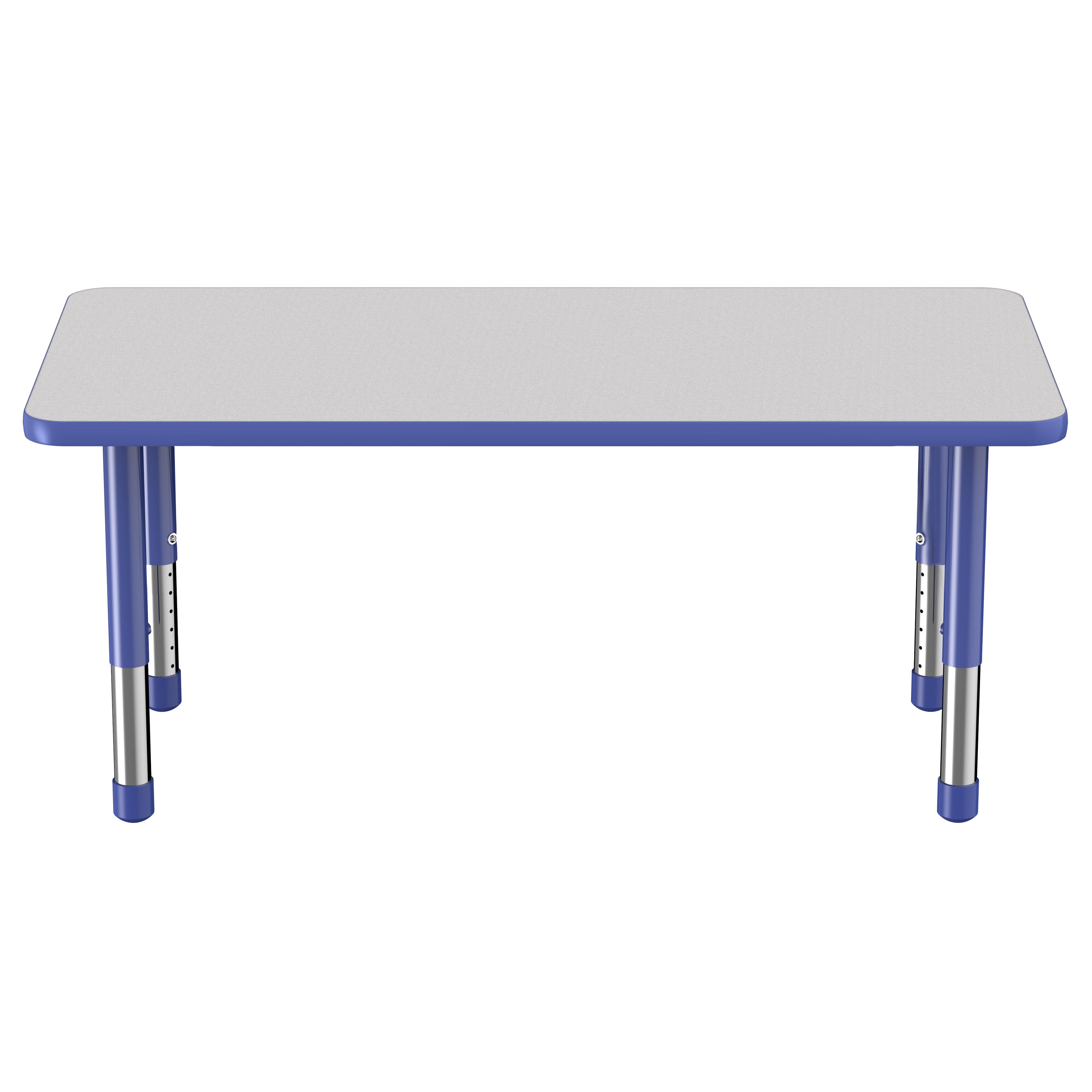 24" x 48" Rectangle Thermofused Activity Table with Adjustable Chunky Legs - Gray/Blue