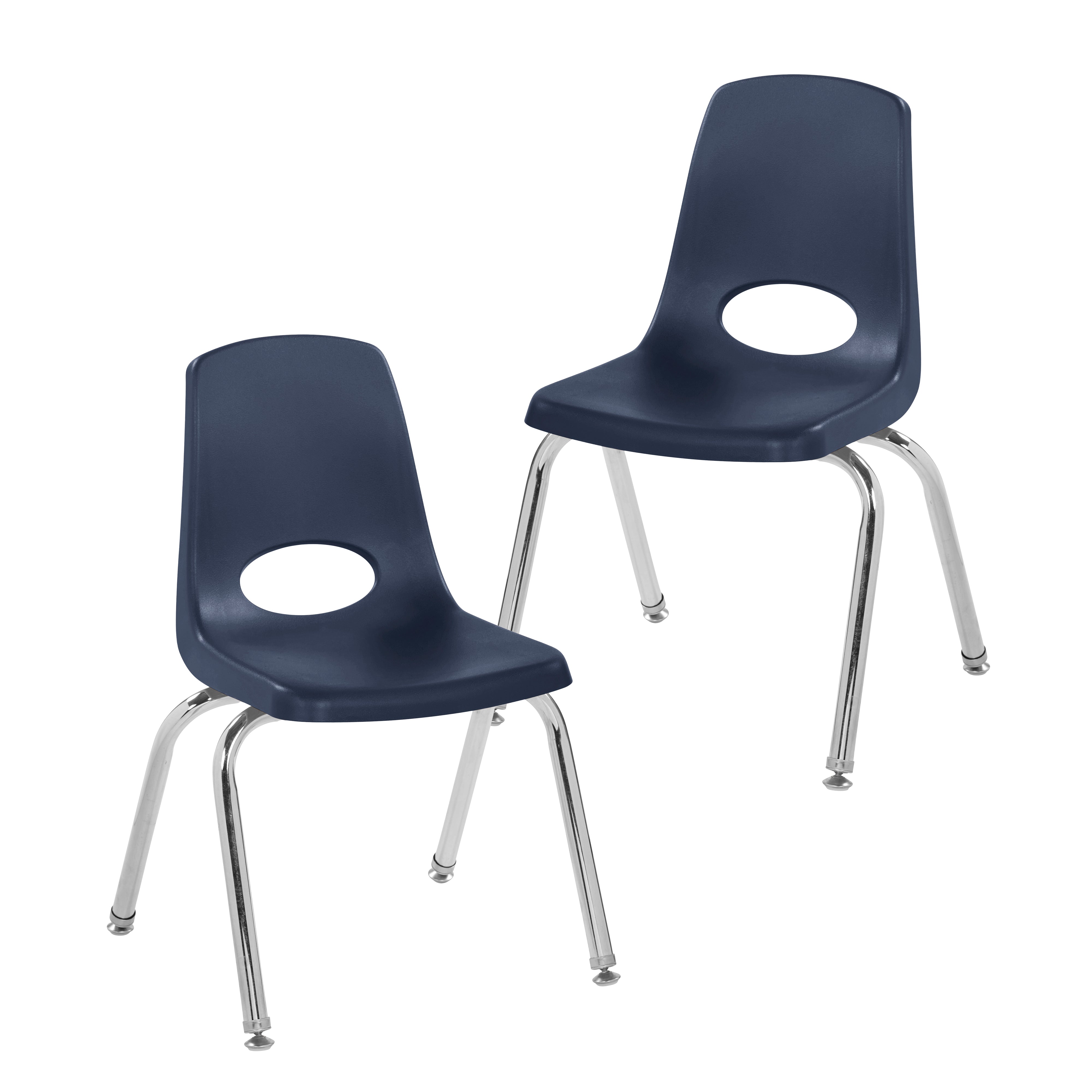 14" Stack Chair with Swivel Glides - Navy